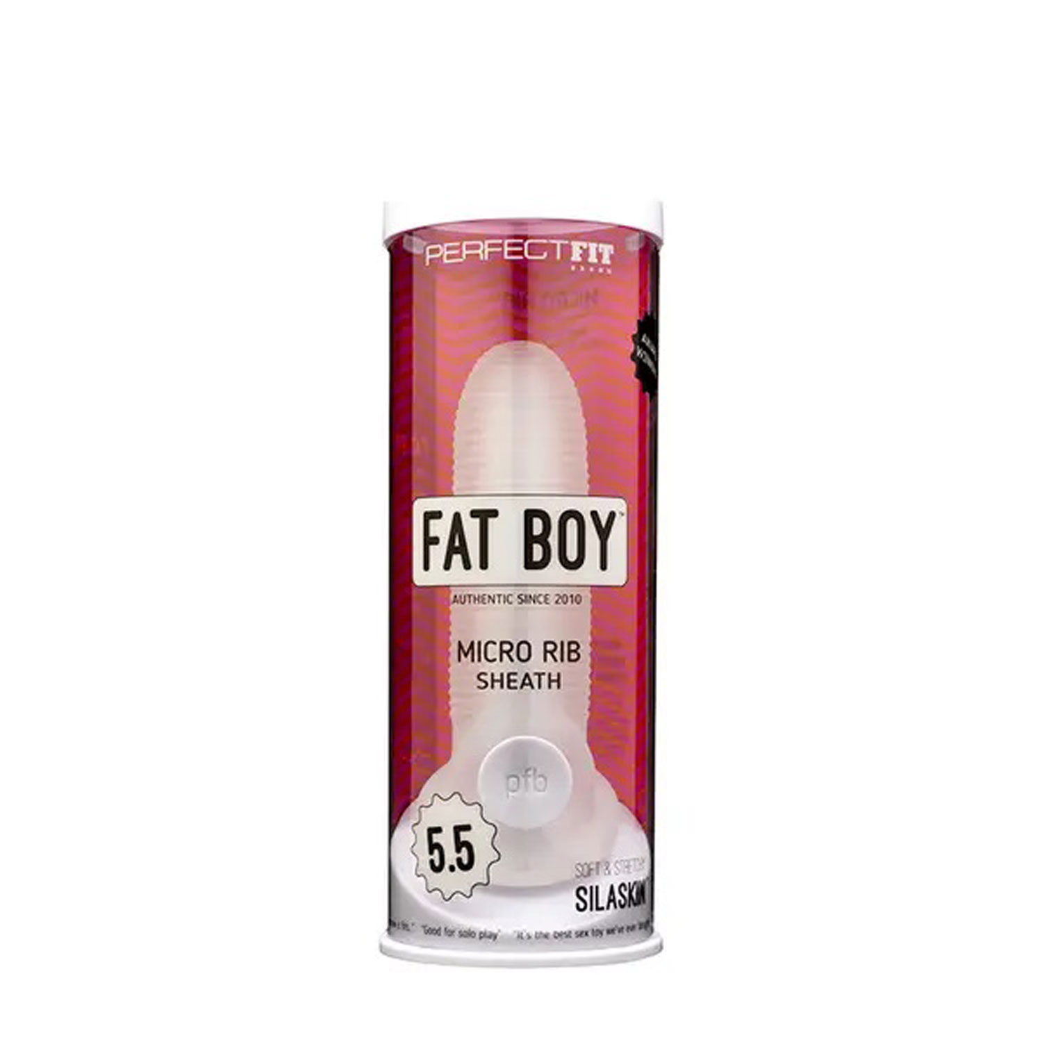 fat boy micro ribbed sheath  clear 