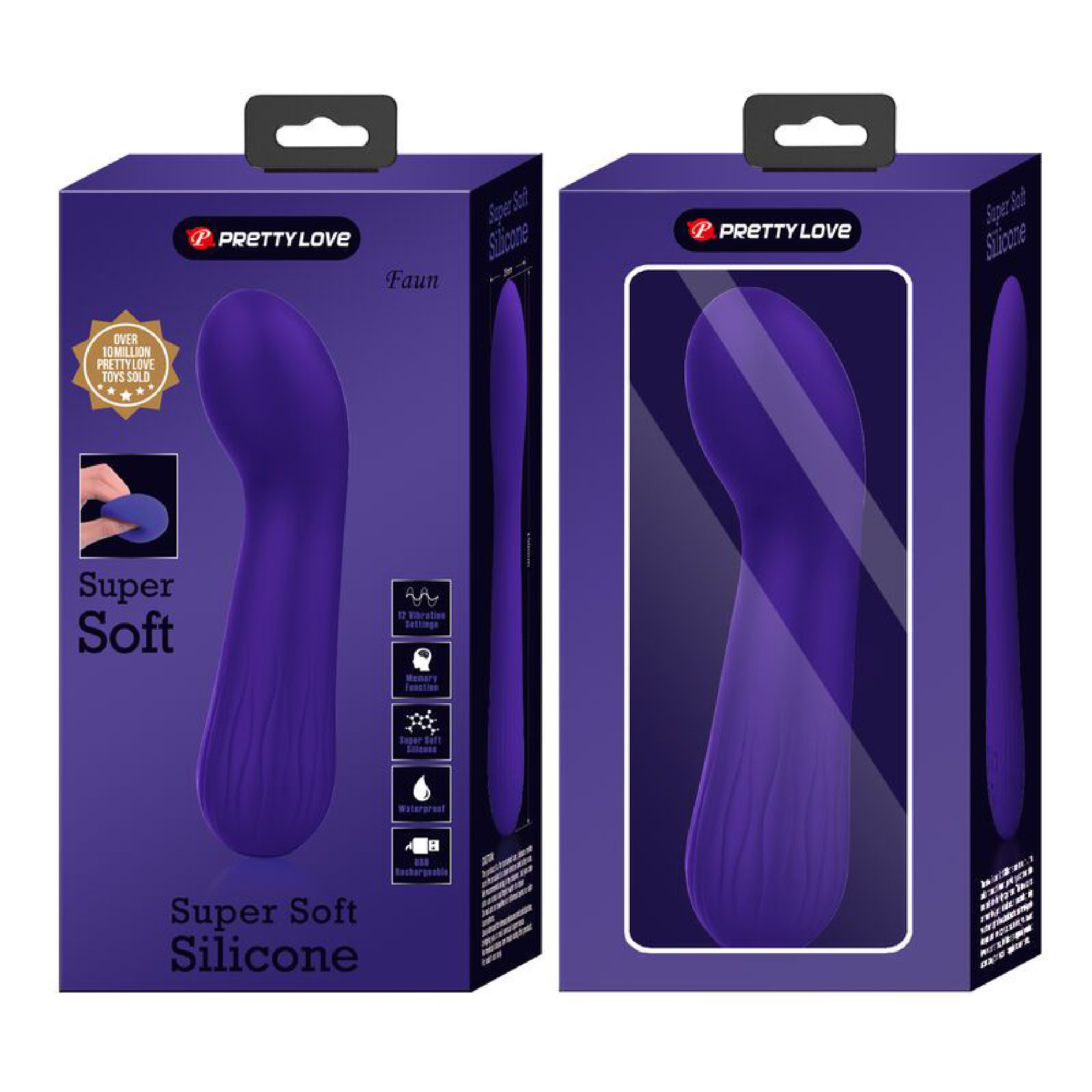 faun rechargeable vibrator purple 