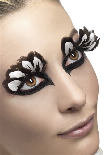 feather eyelashes brown 