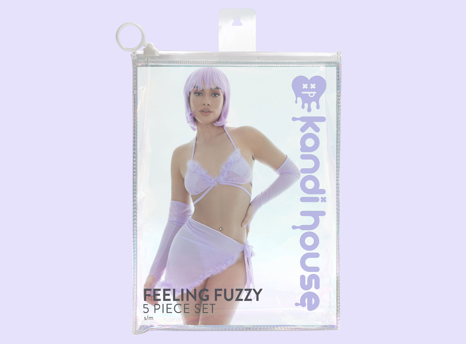 feeling fuzzy pc set medium large lilac 