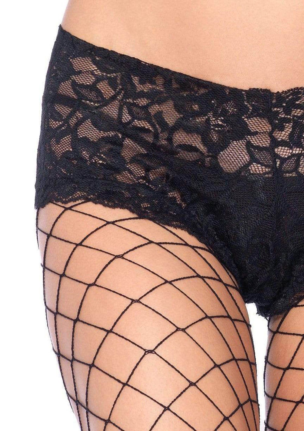 fence net boy short pantyhose one size black 