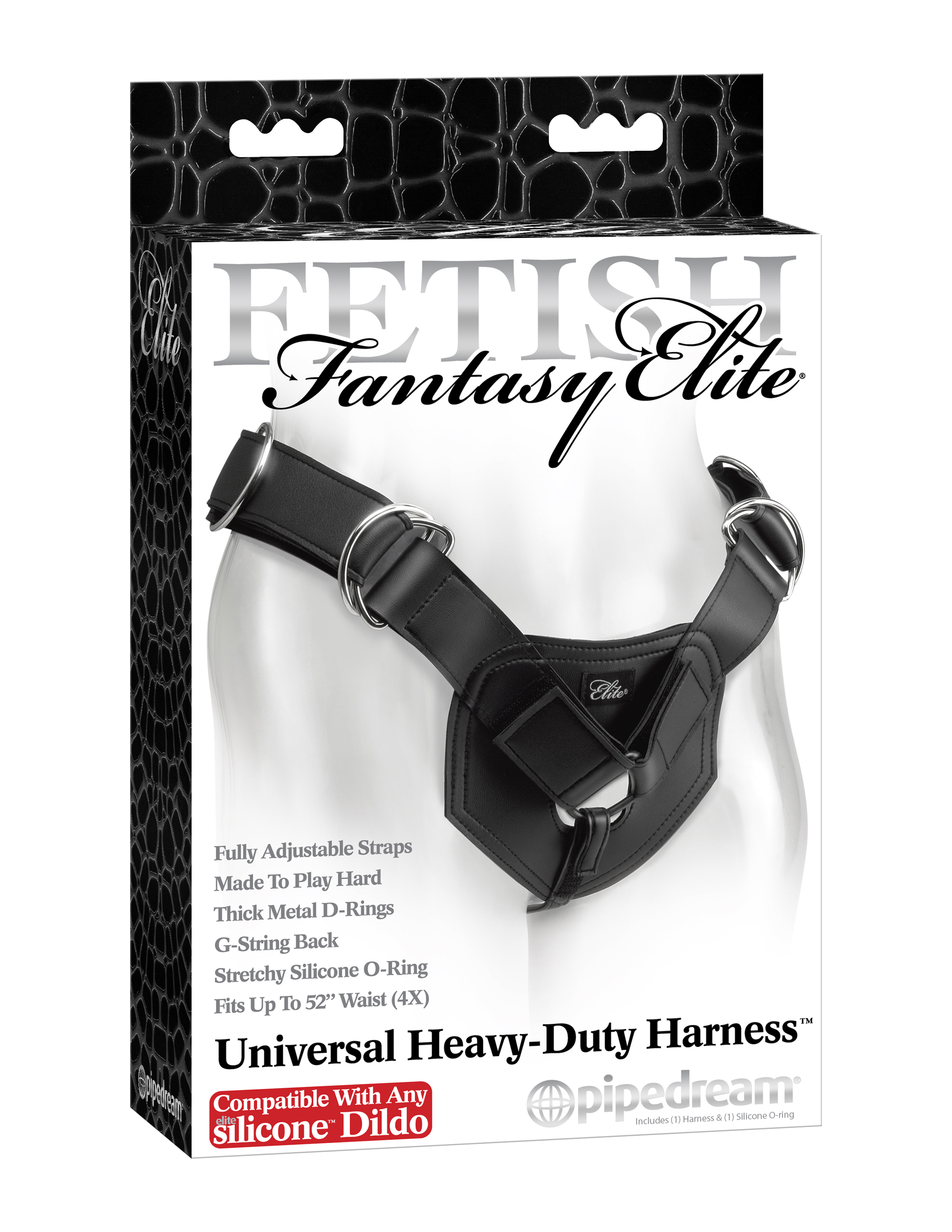 fetish fantasy elite universal heavy duty harness black 