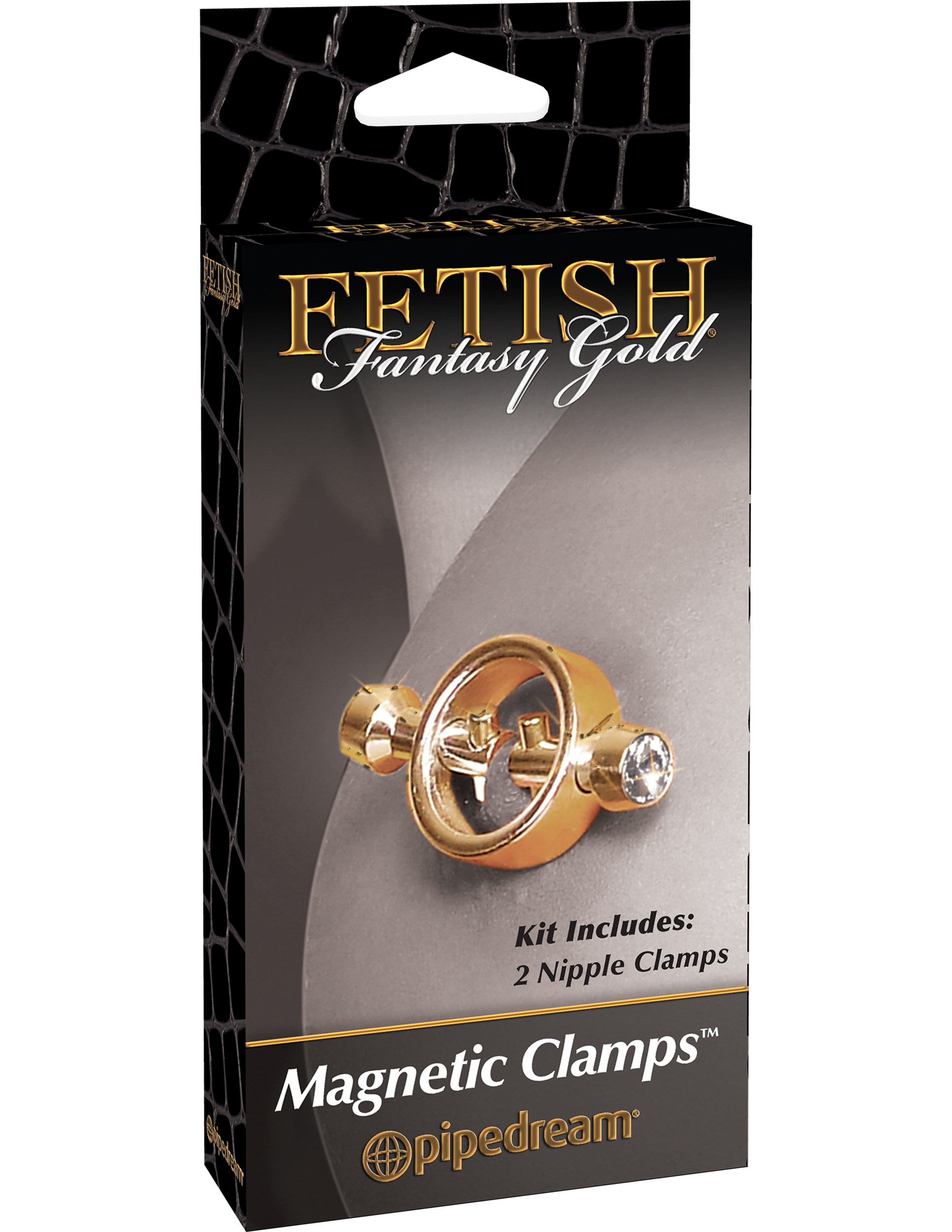 fetish fantasy gold magnetic clamps gold 
