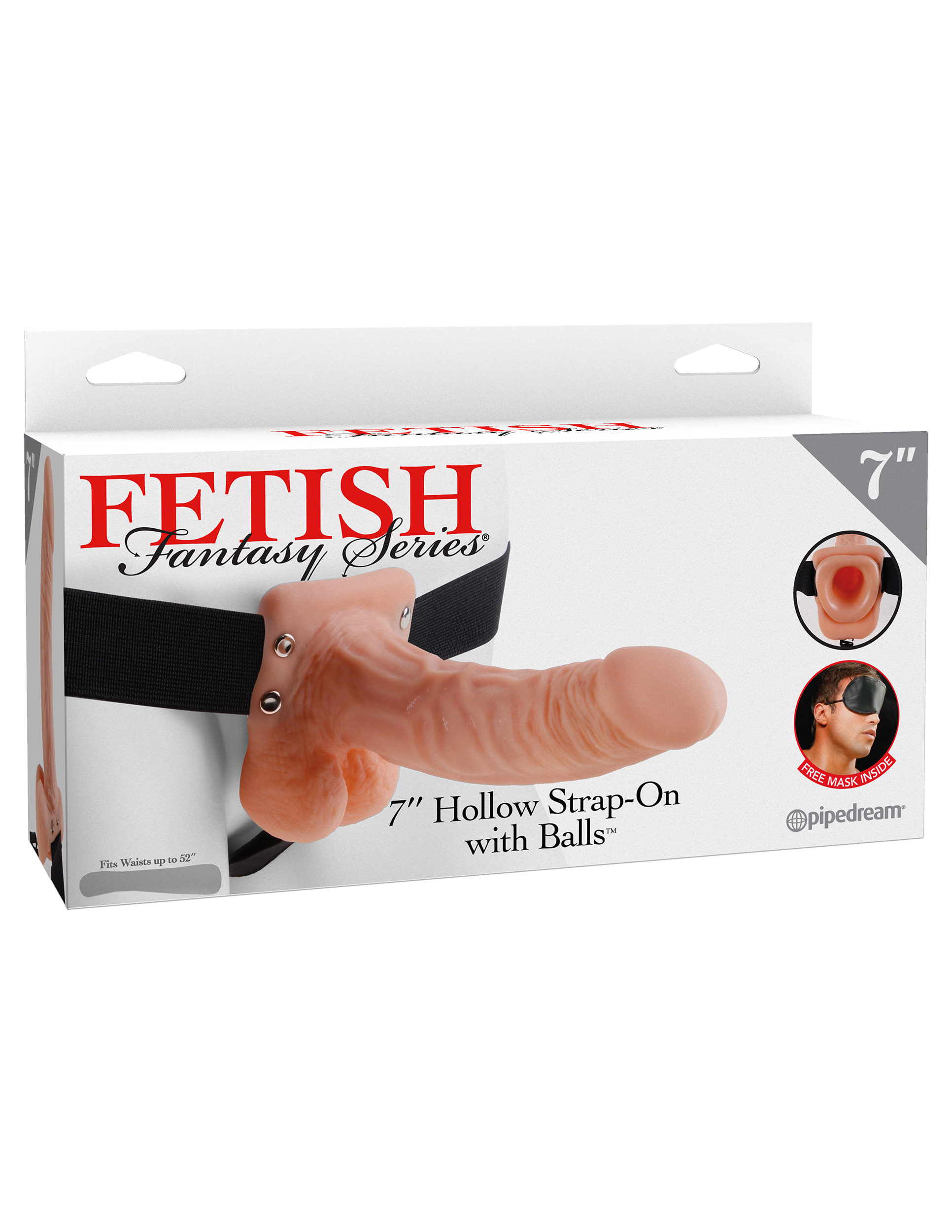 fetish fantasy series  inch hollow strap on with balls flesh 