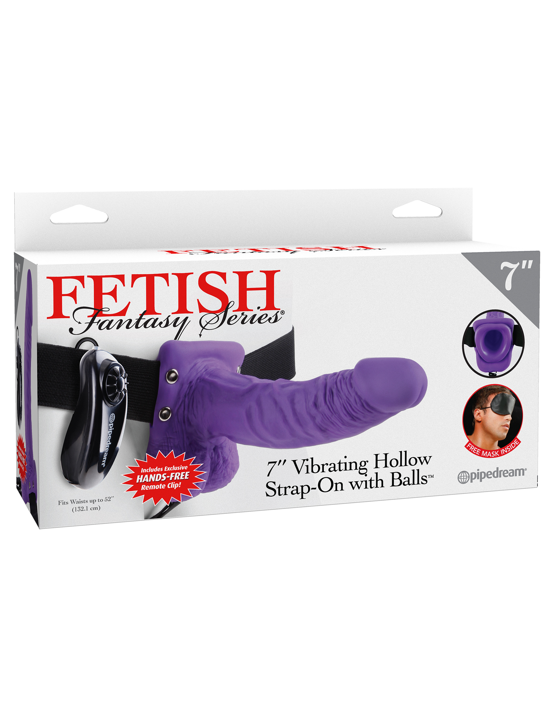 fetish fantasy series  inch vibrating hollow strap on with balls 