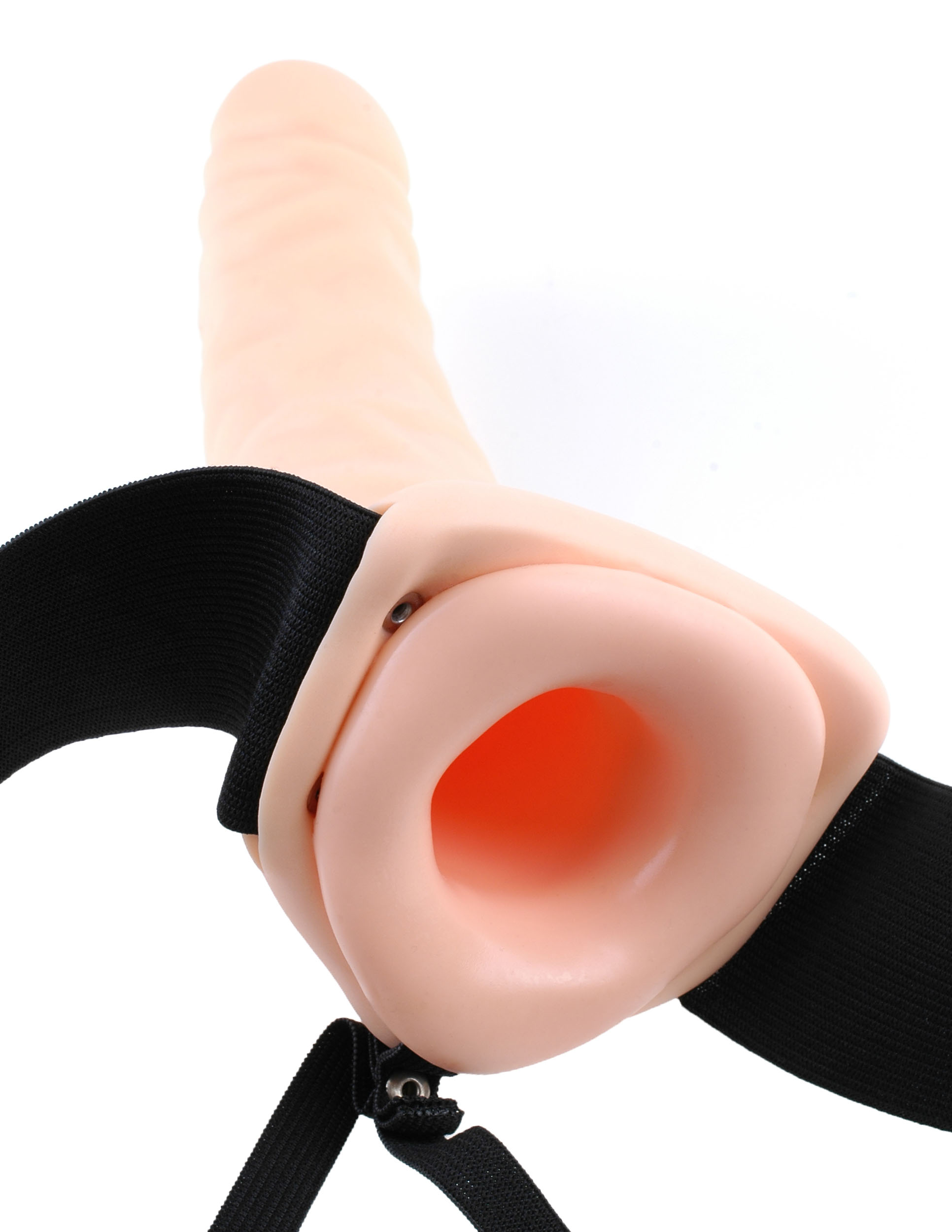 fetish fantasy series  inch vibrating hollow strap on flesh 