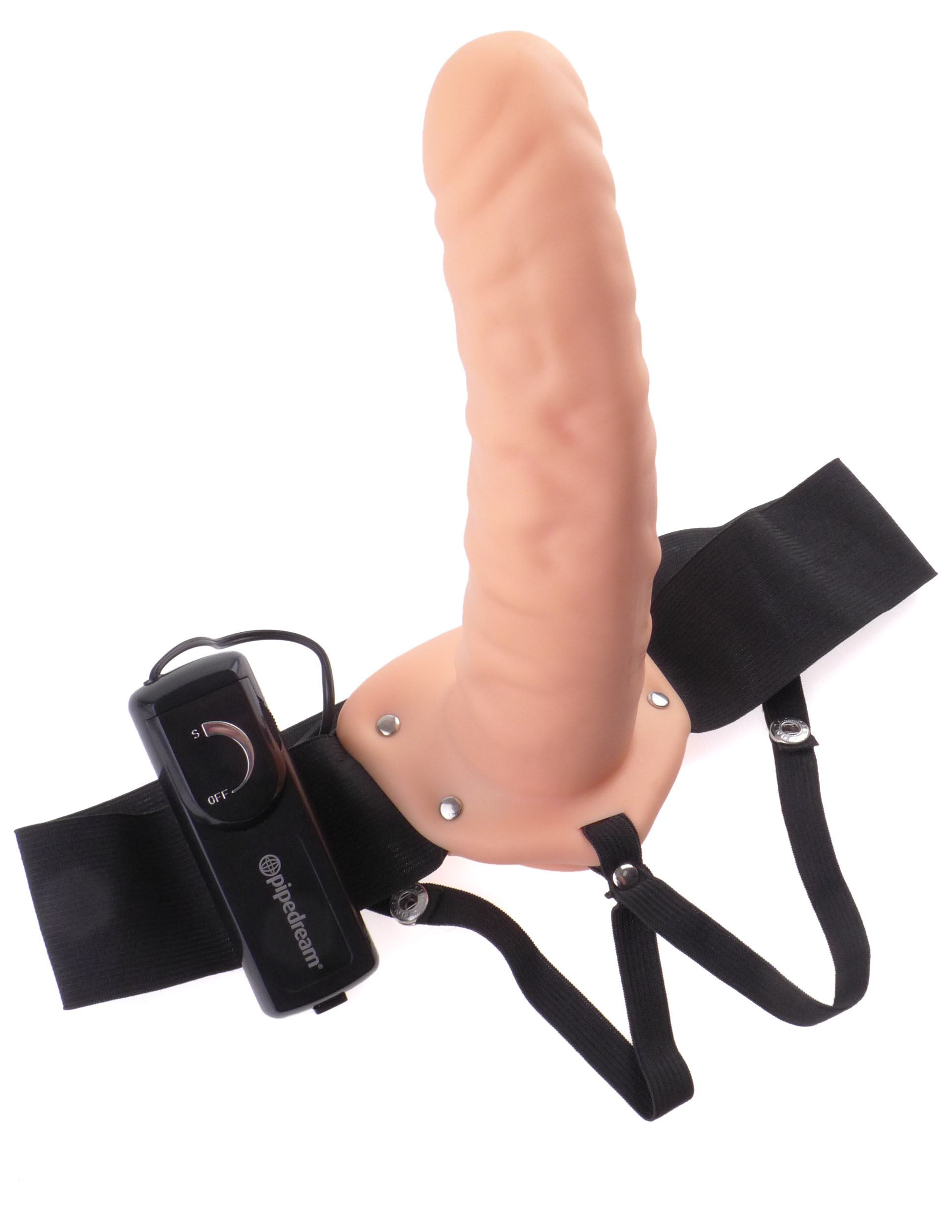 fetish fantasy series  inch vibrating hollow strap on flesh 