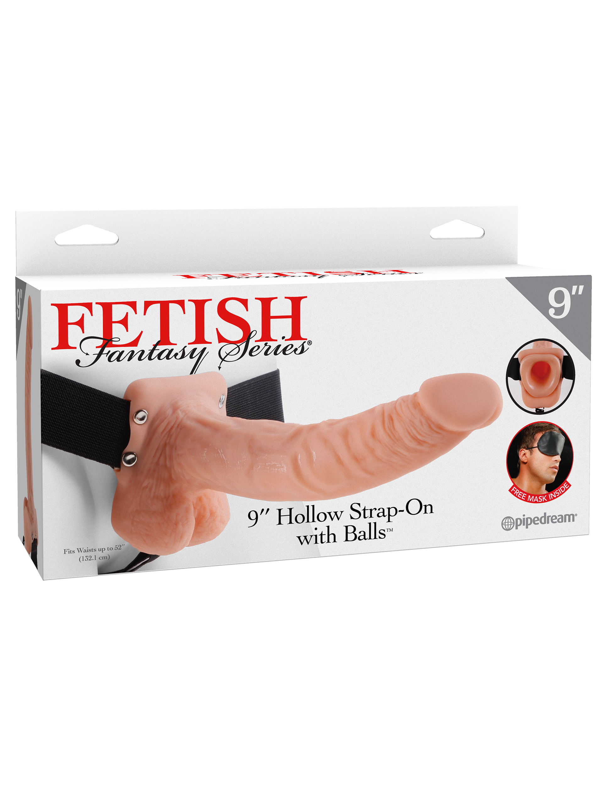 fetish fantasy series  inch hollow strap on with balls flesh 