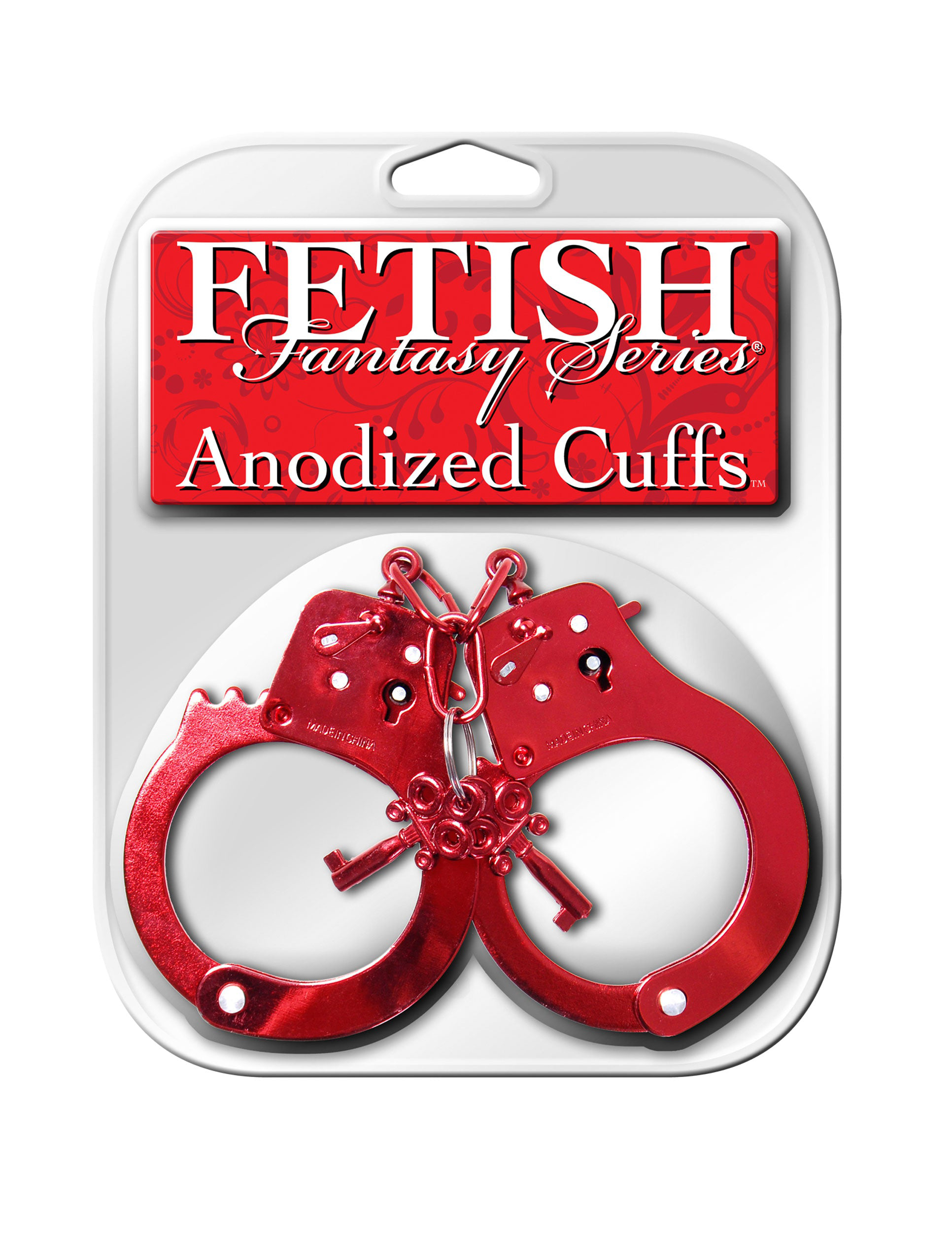 fetish fantasy series anodized cuffs red 