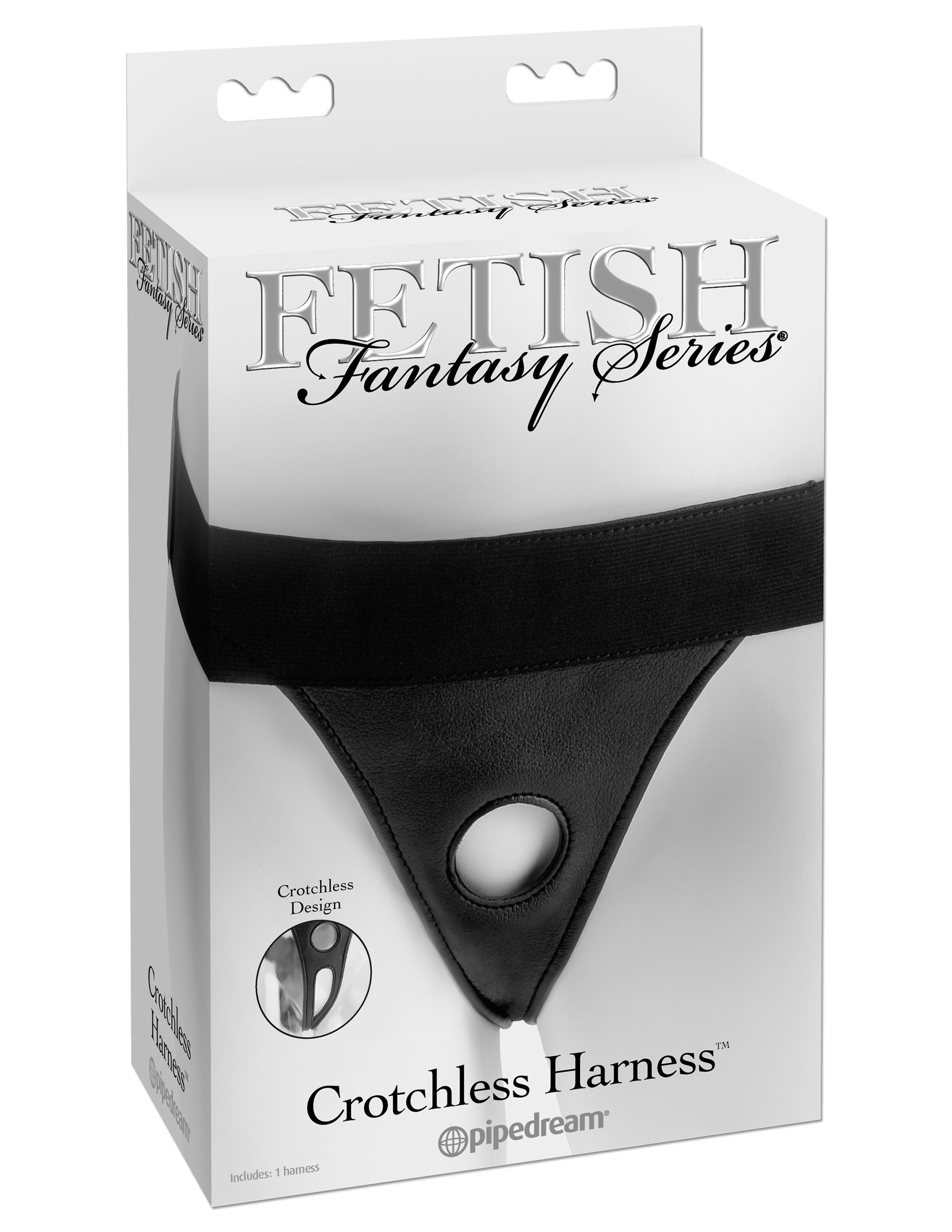 fetish fantasy series crotchless harness black 