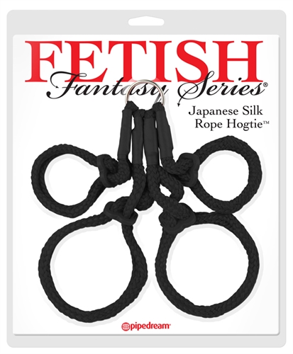 fetish fantasy series japanese silk rope hogtie black 