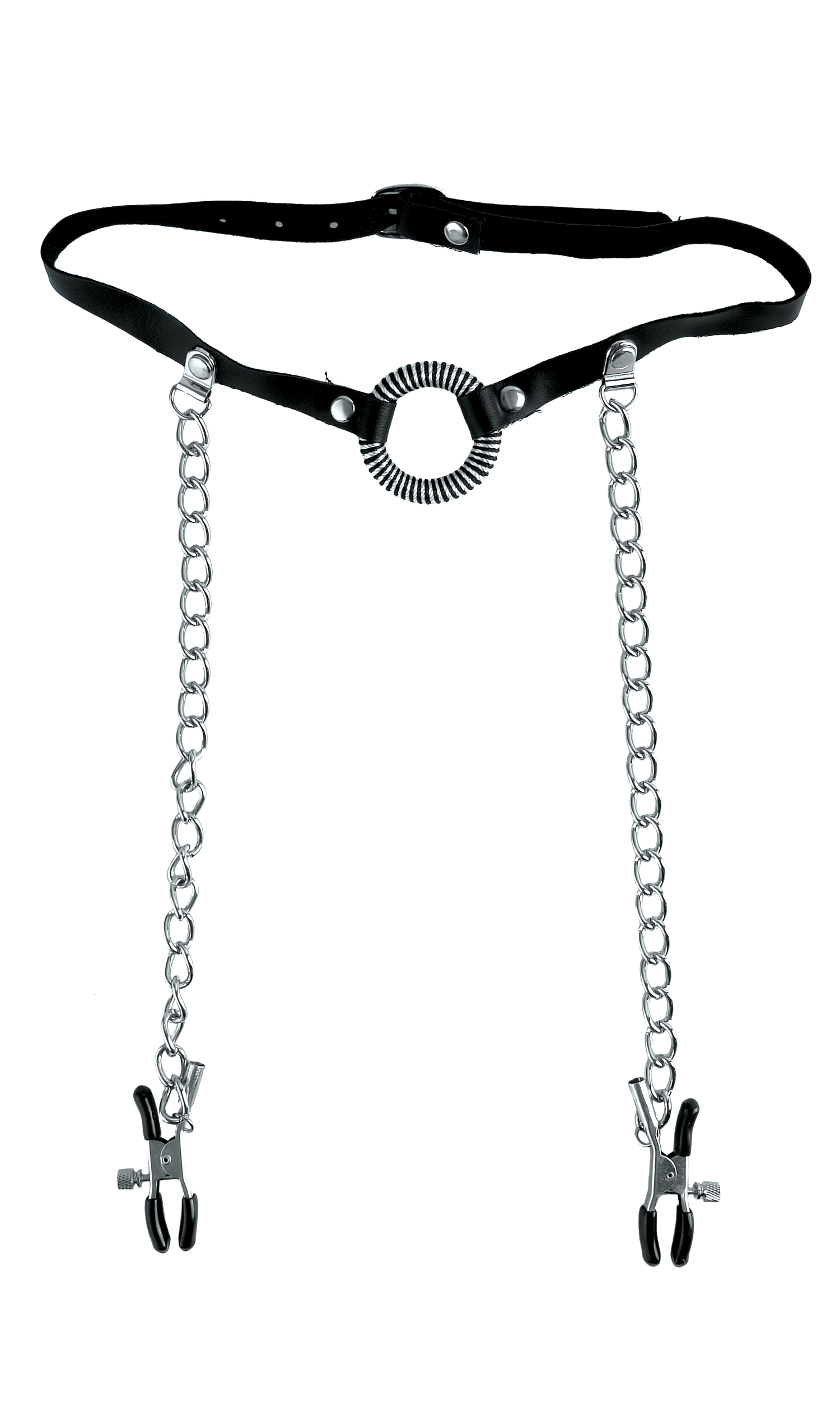 fetish fantasy series limited edition o ring gag and nipple clamps black 