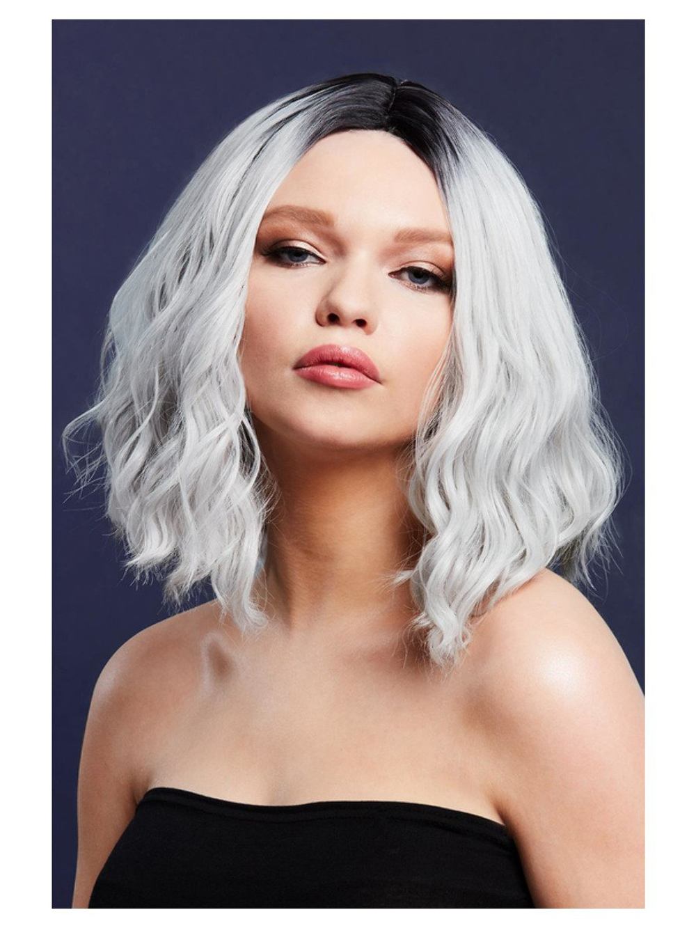 fever cara wig two toned blend ice silver .jpeg