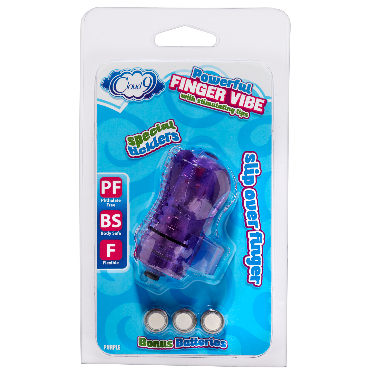 finger vibe w stimulating tips purple 