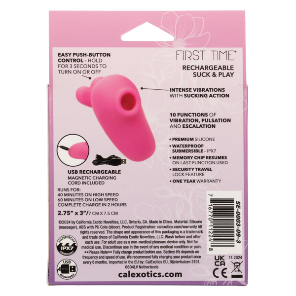 first time rechargeable suck and play pink 