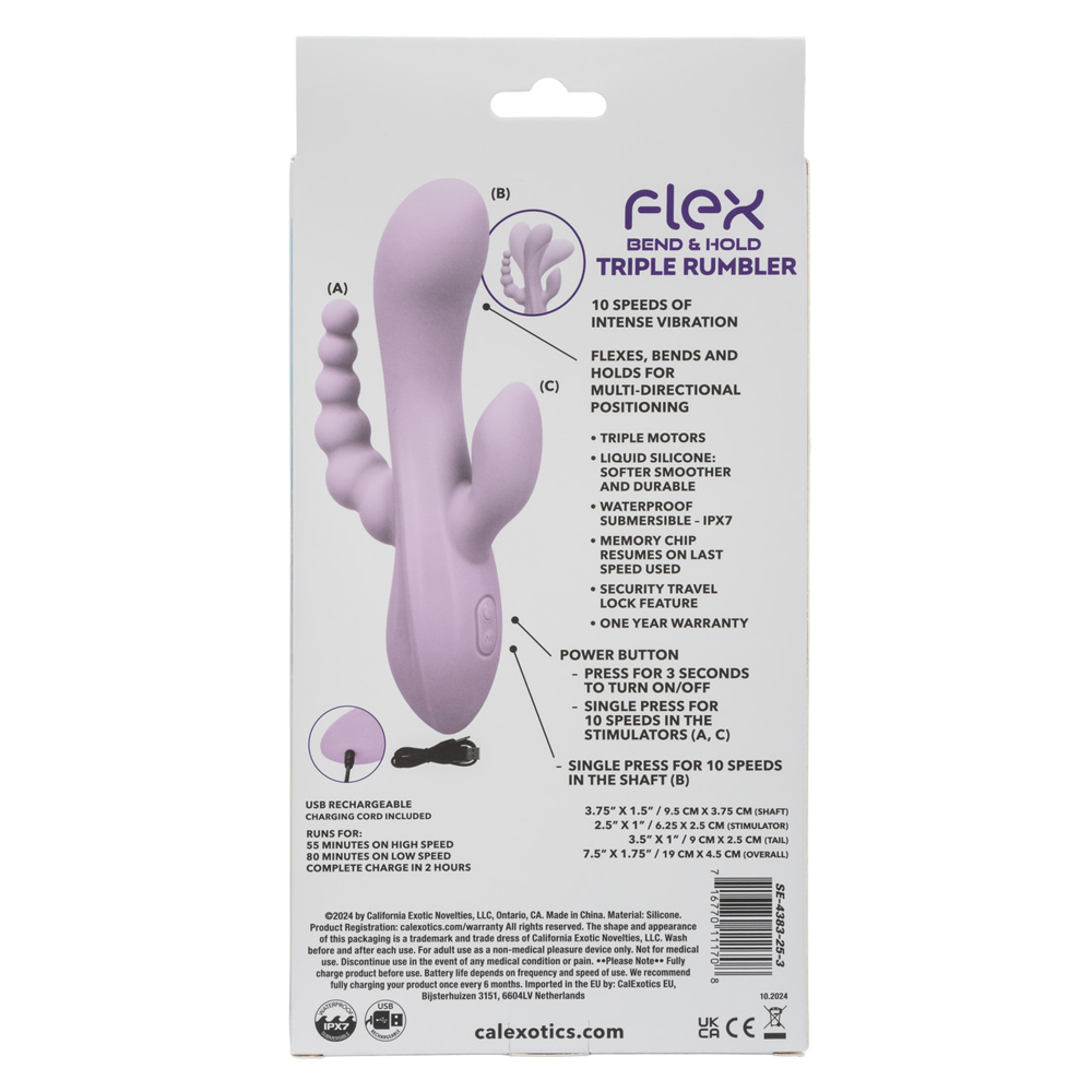 flex bend and hold triple rumbler purple 