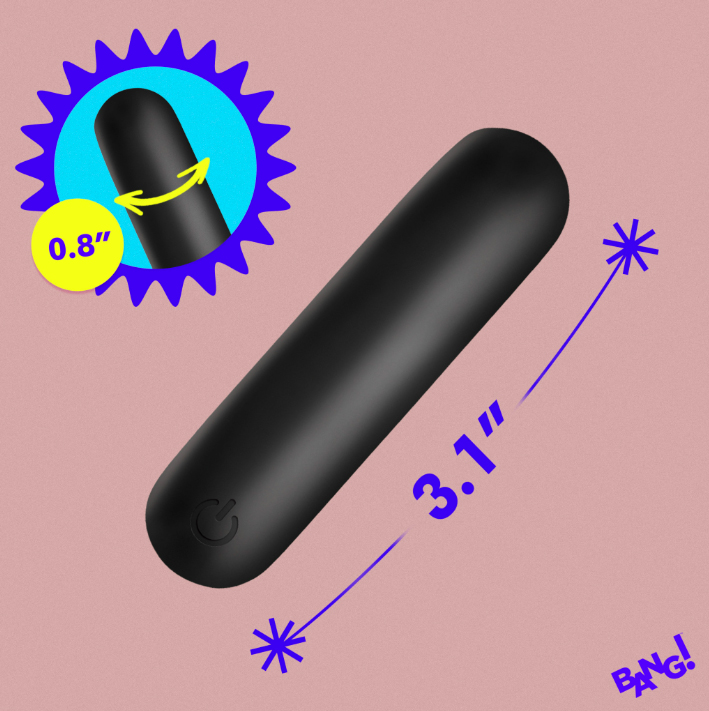 flexible silicone bullet black 