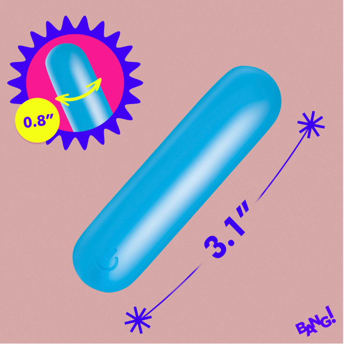 flexible silicone bullet blue 