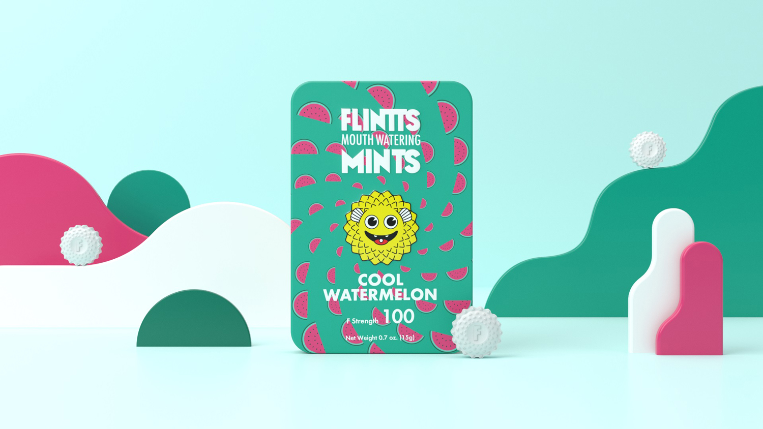 flintts mouth mints cool watermelon f strength  