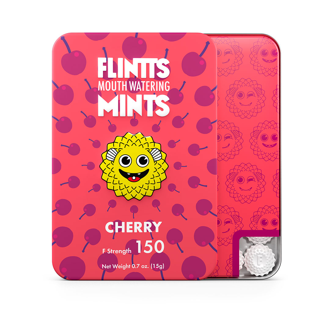 flintts mouth watering mints cherry f strength  