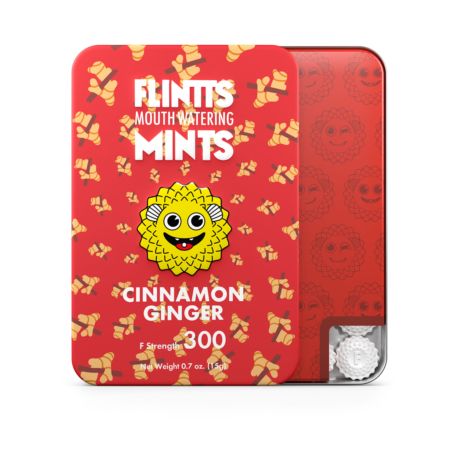 flintts mouth watering mints cinnamon ginger f strength  