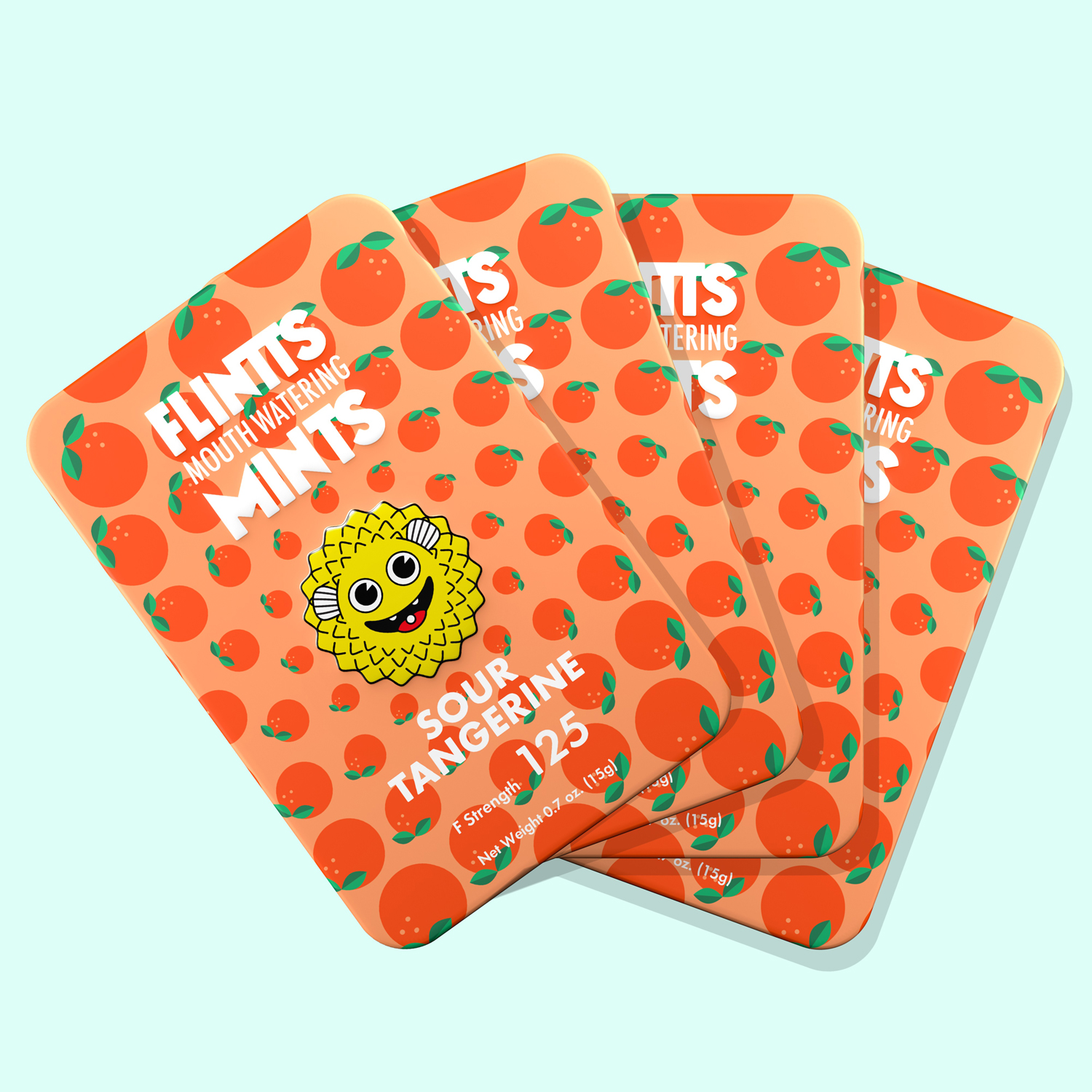 flintts mouth watering mints sour tangerine f strength  