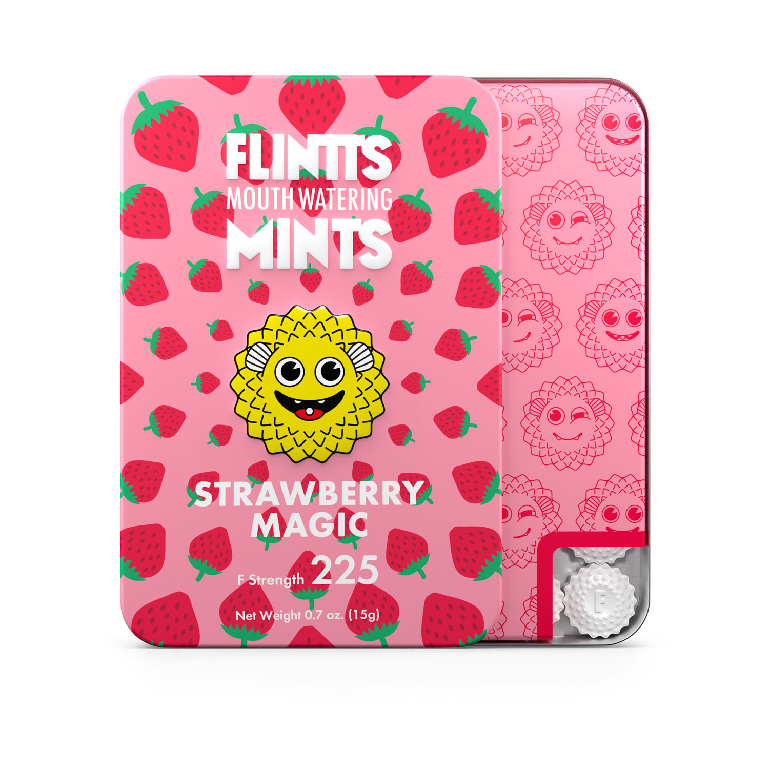 flintts mouth watering mints strawberry magic  f strength  