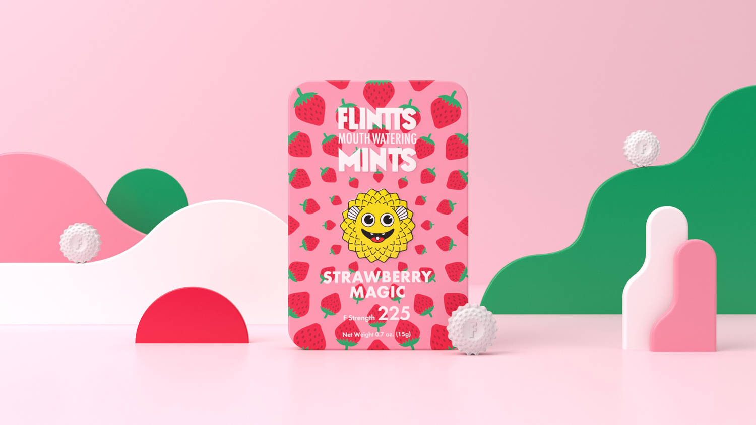 flintts mouth watering mints strawberry magic  f strength  