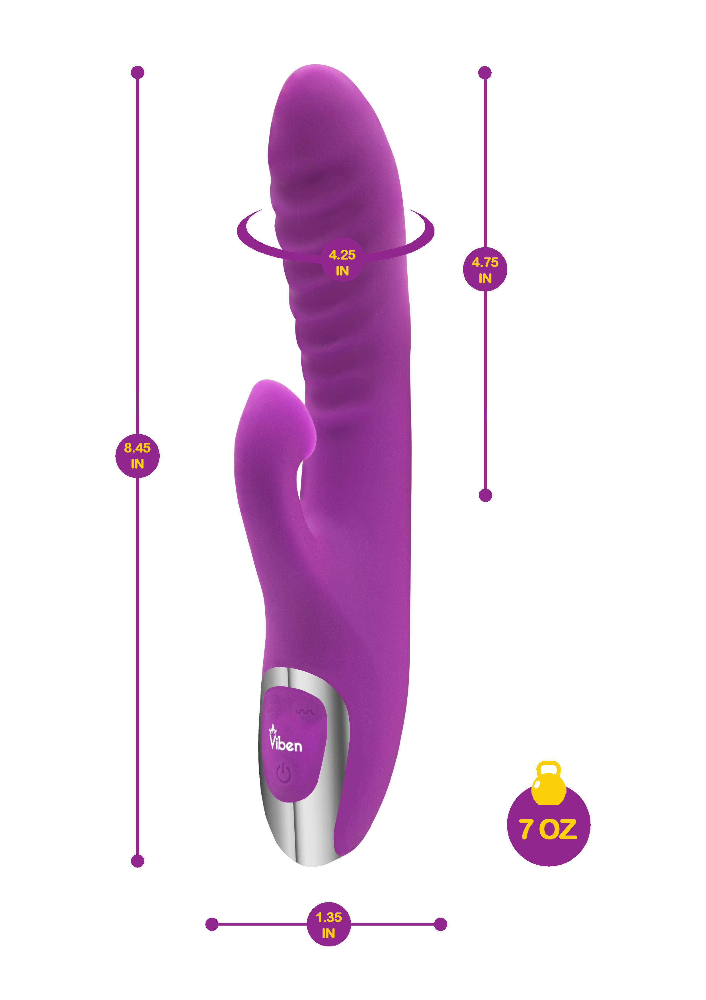 frenzy rabbit vibe with clitoral suction berry 