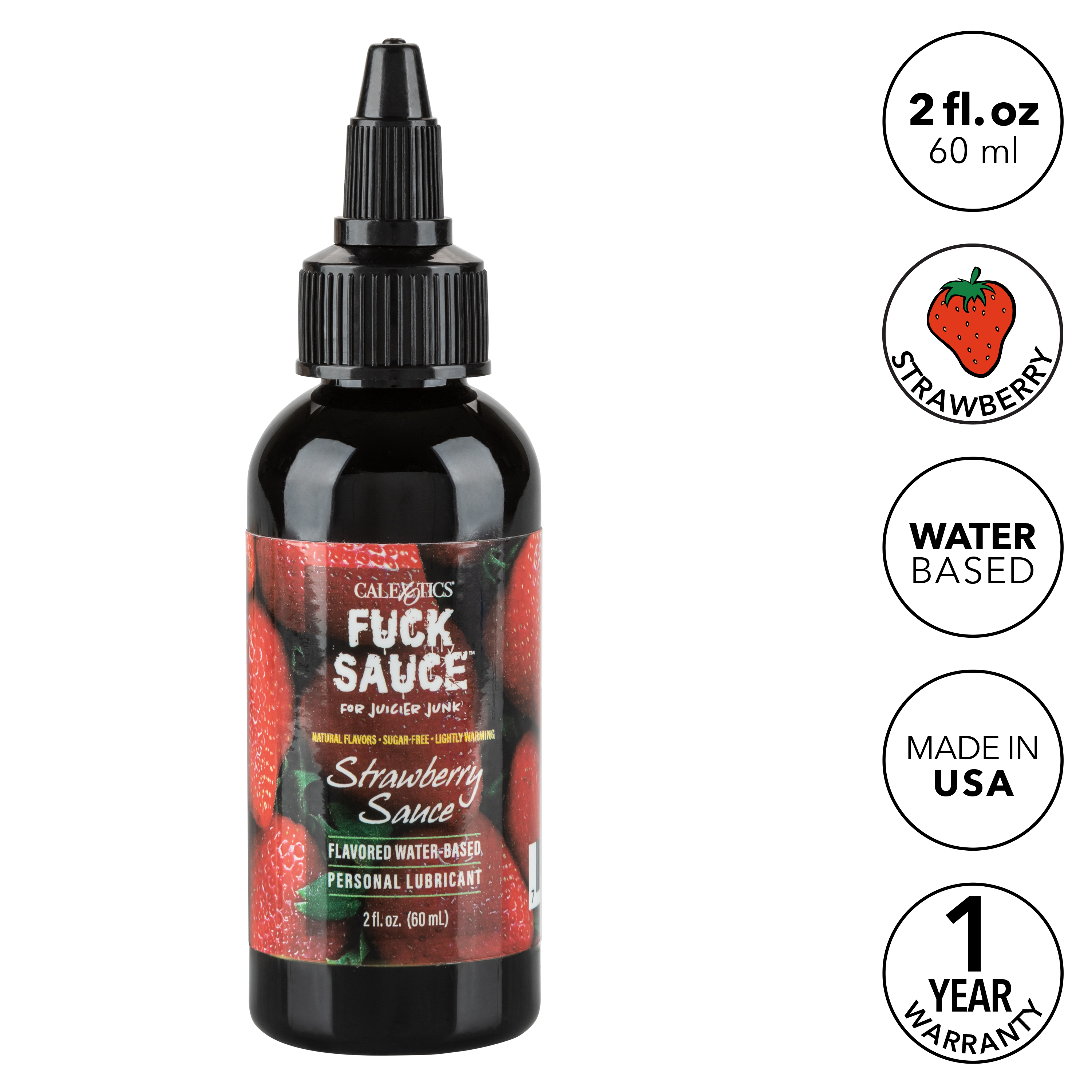 fuck sauce flavored water based personal  lubricant strawberry  fl. oz. 