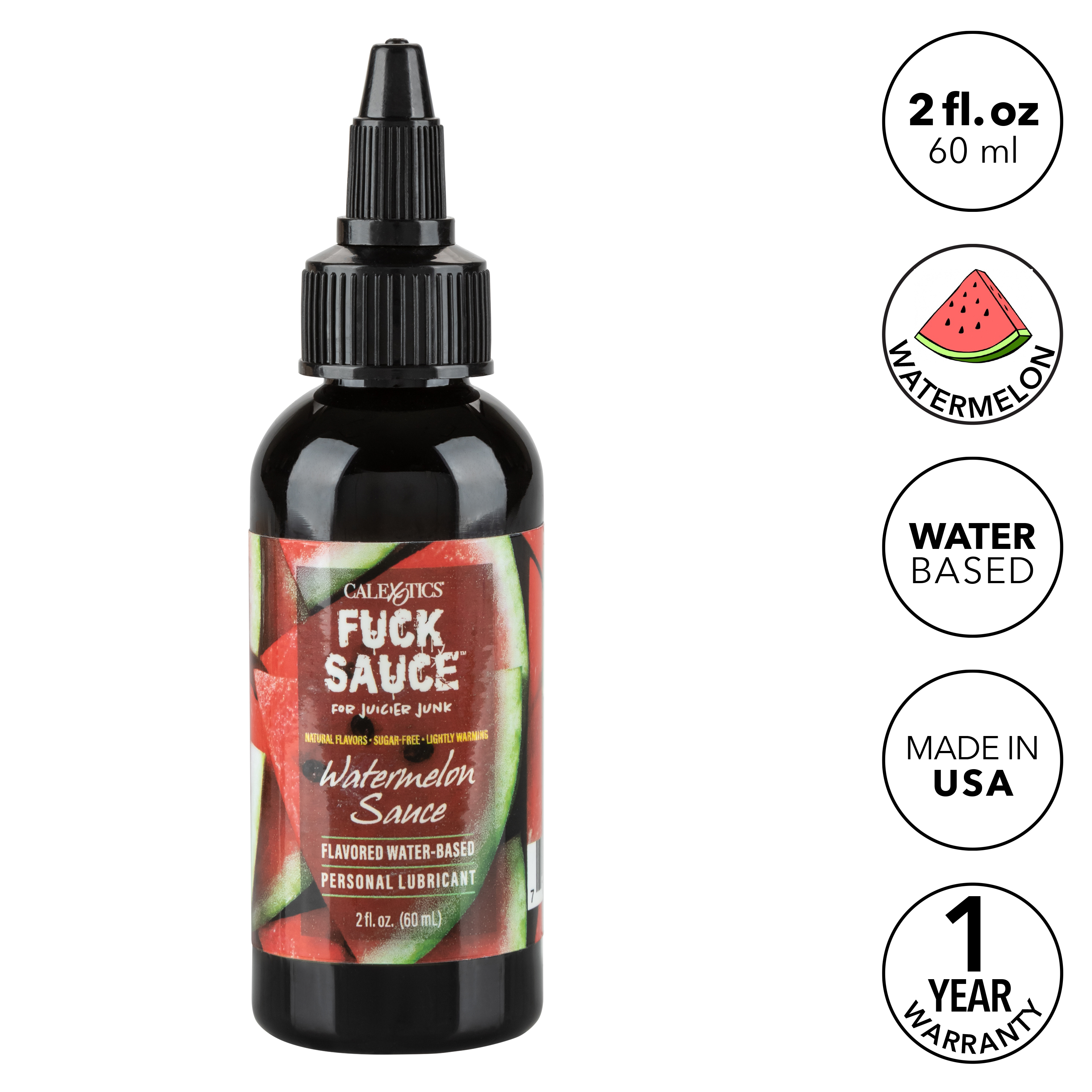 fuck sauce flavored water based personal  lubricant watermelon  fl. oz. 