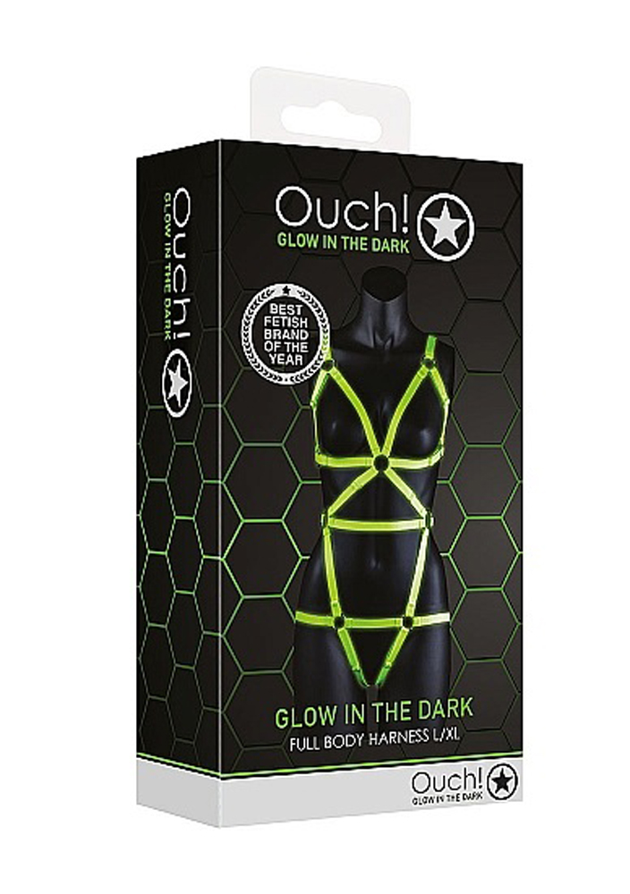 full body harness largexlarge glow in the dark 