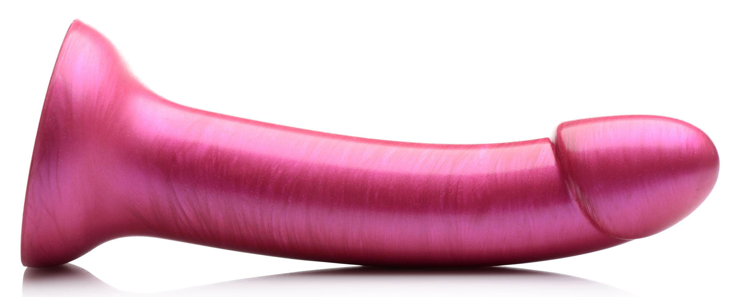 g tastic  inch metallic silicone dildo pink 