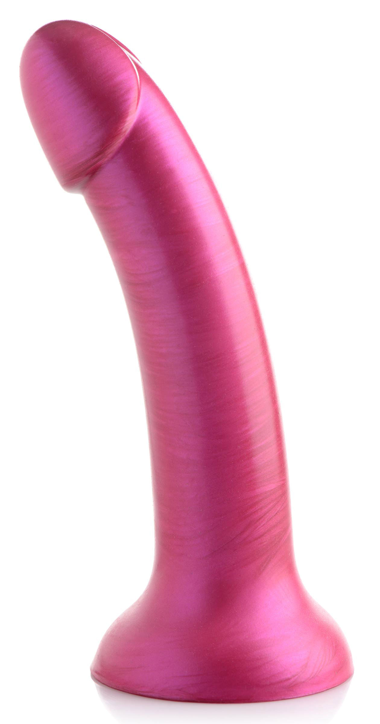 g tastic  inch metallic silicone dildo pink 