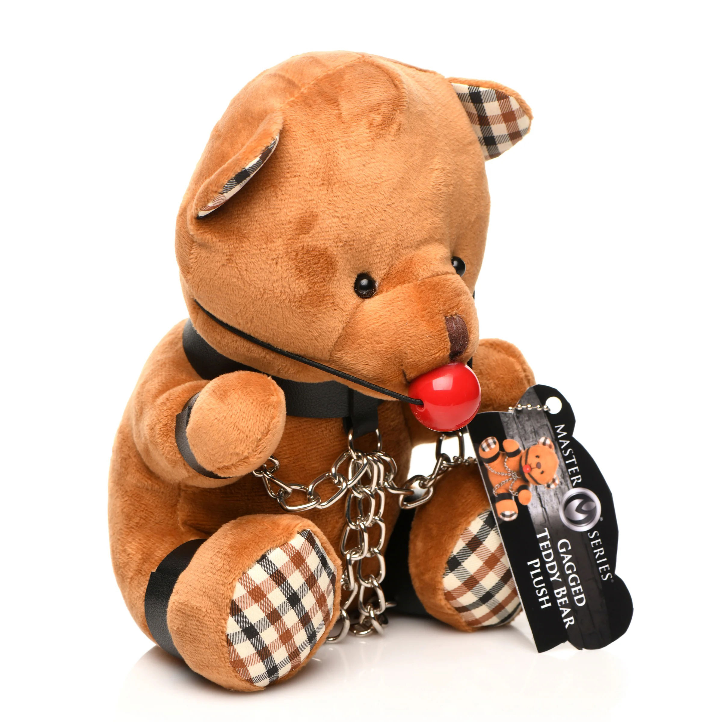 gagged teddy bear plush 