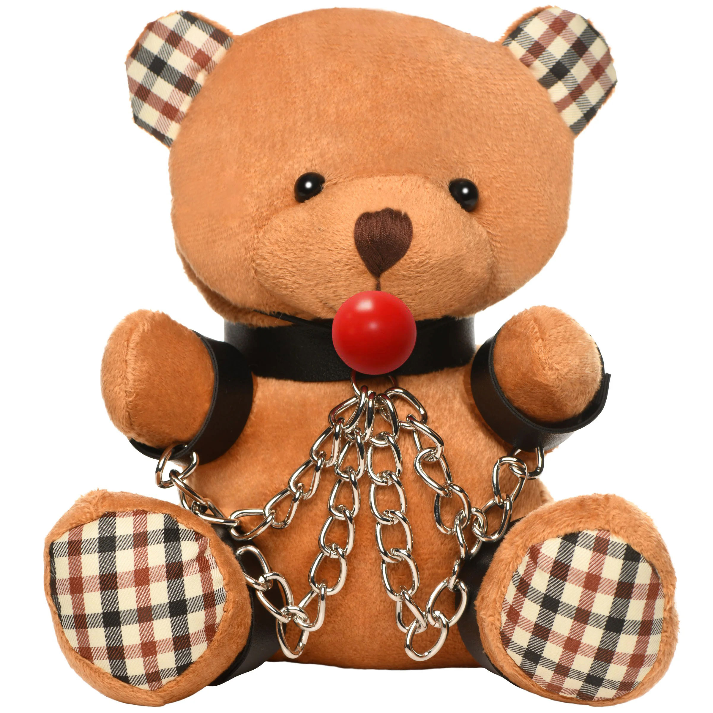 gagged teddy bear plush 