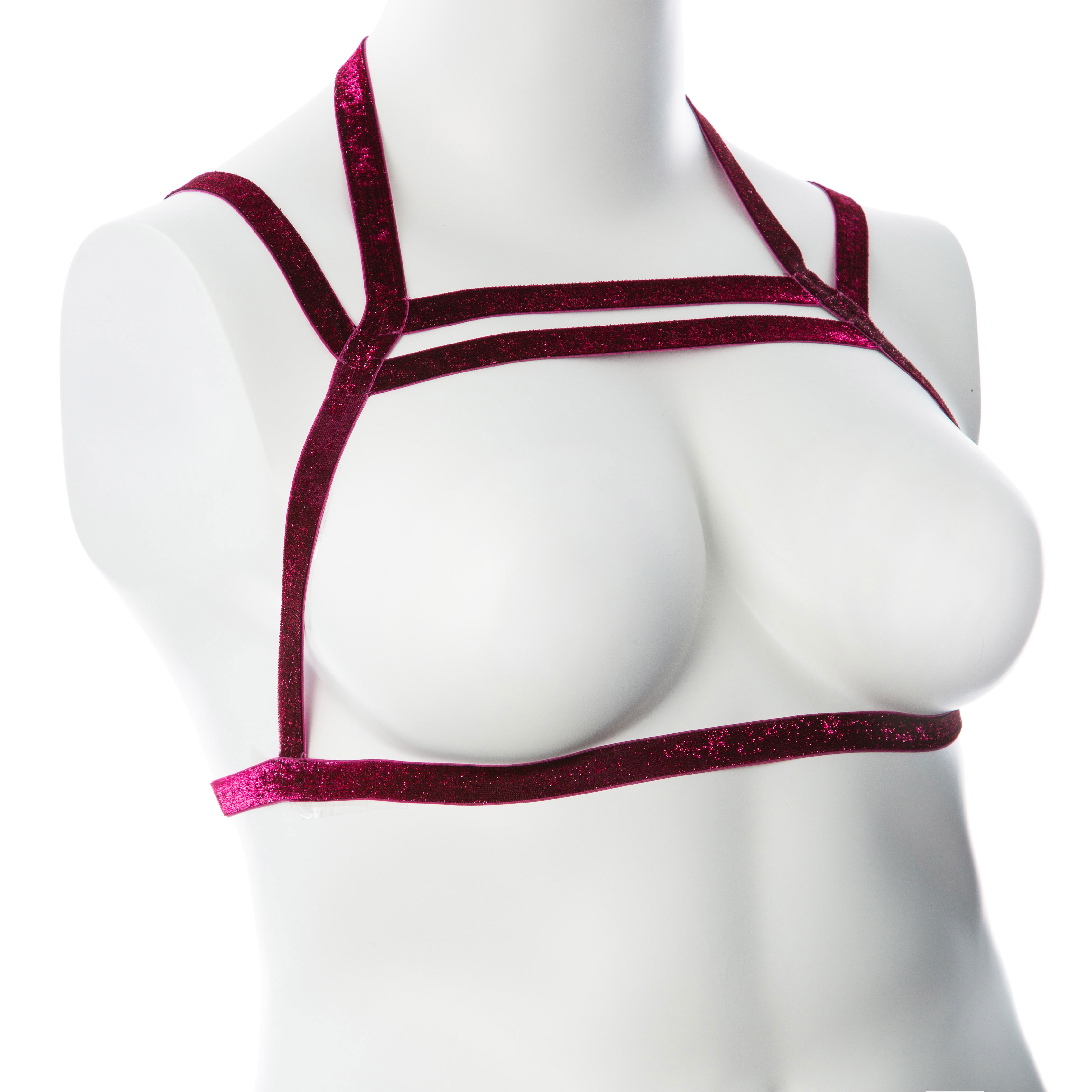 gender fluid sugar coated harness smalllarge raspberry 