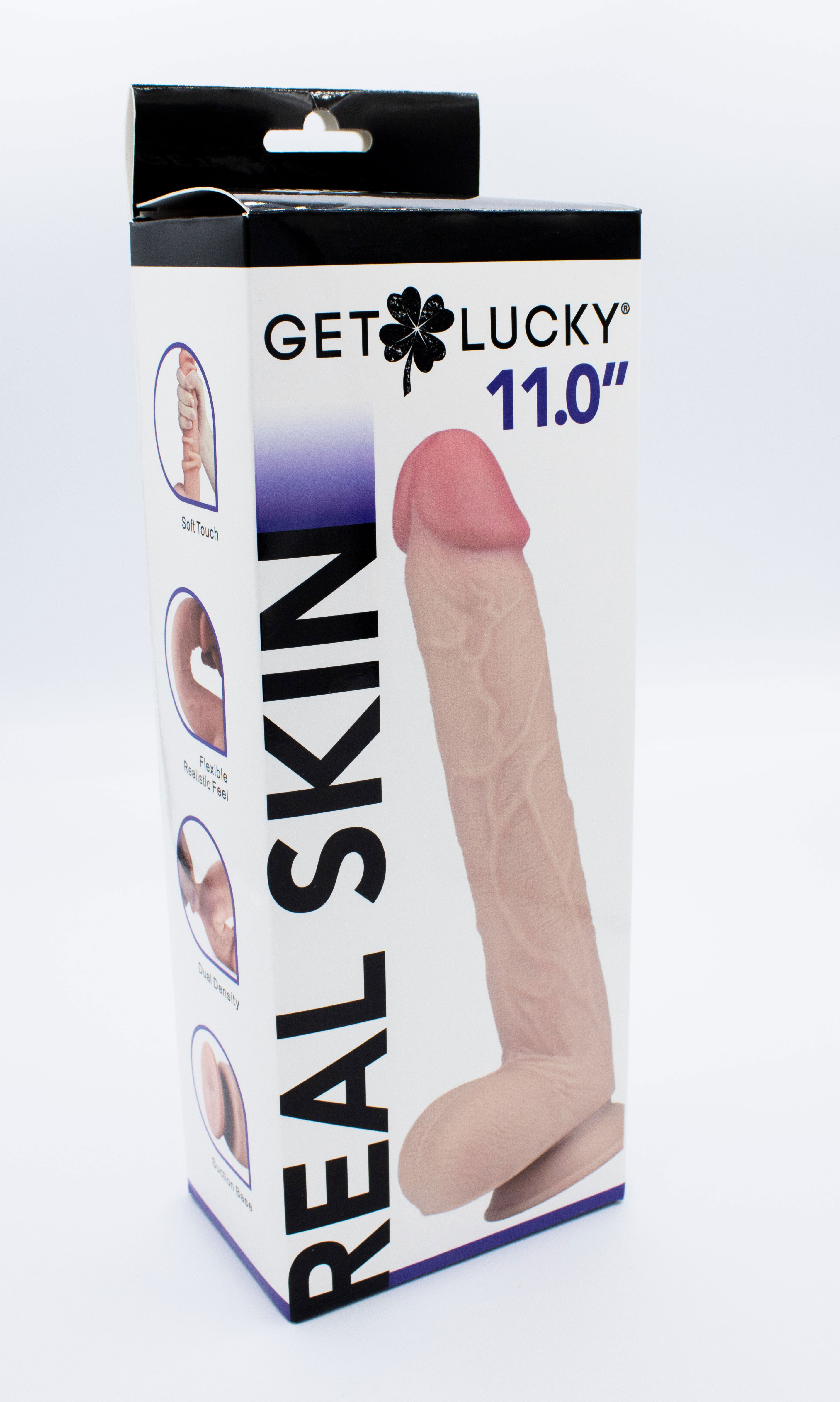 get lucky  inch real skin dildo tan 