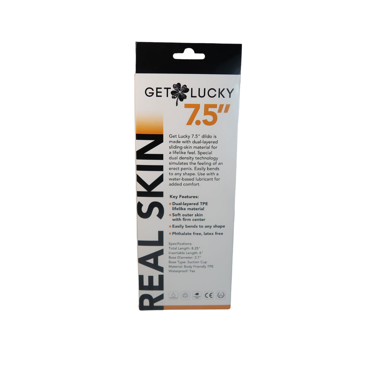 get lucky . inch real skin dong light brown 