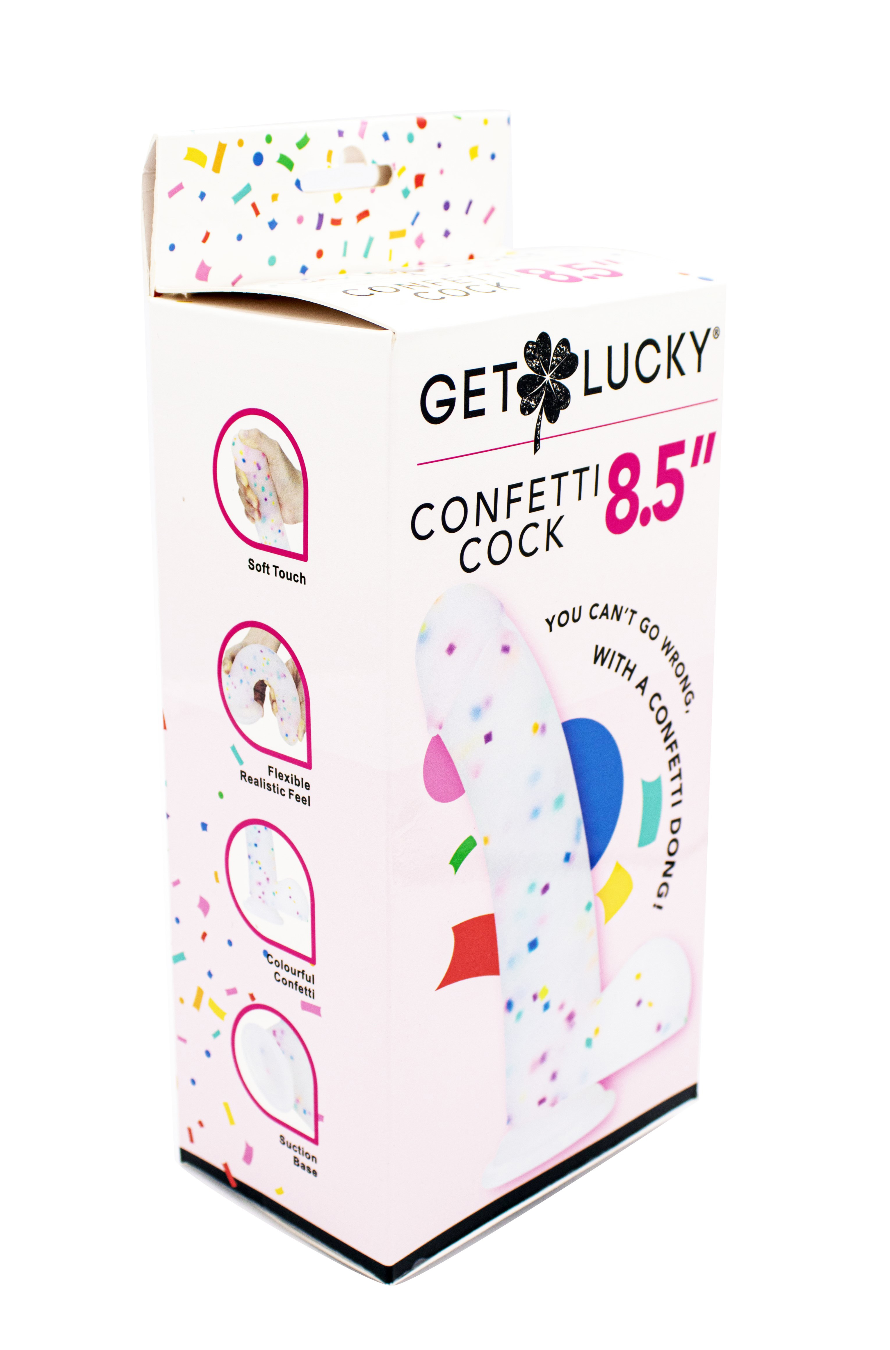 get lucky confetti cock . inch 