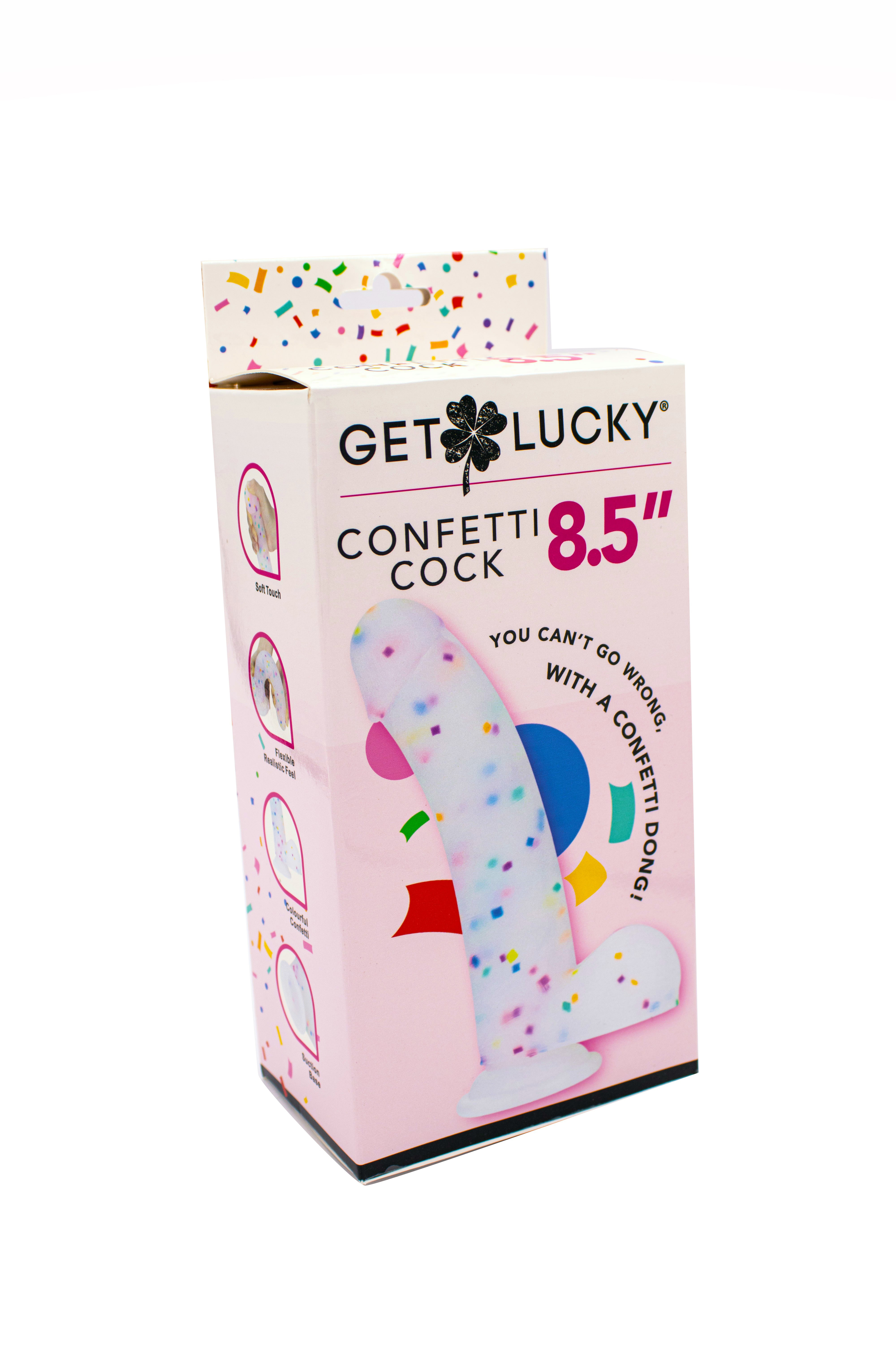 get lucky confetti cock . inch 