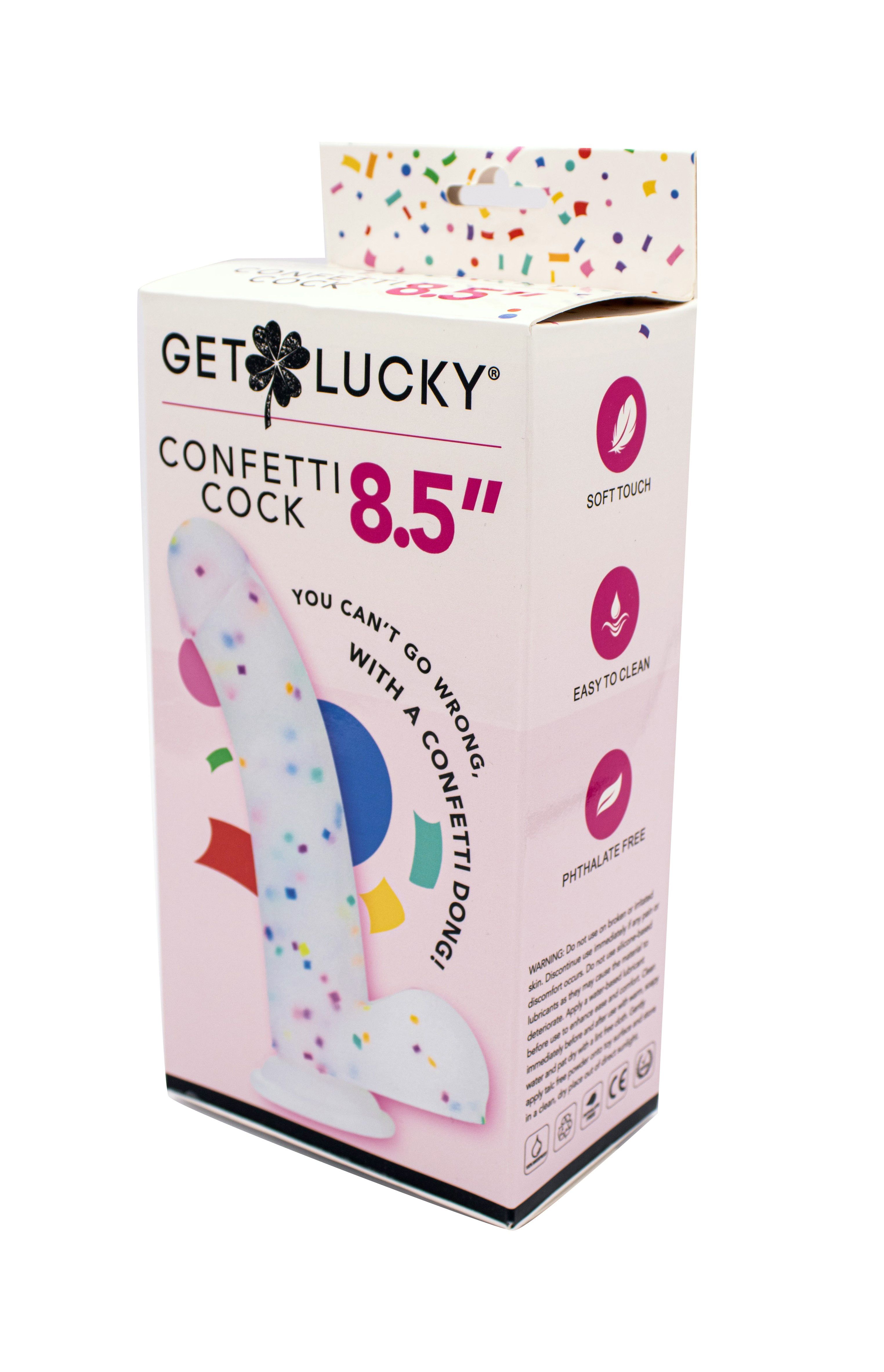 get lucky confetti cock . inch 