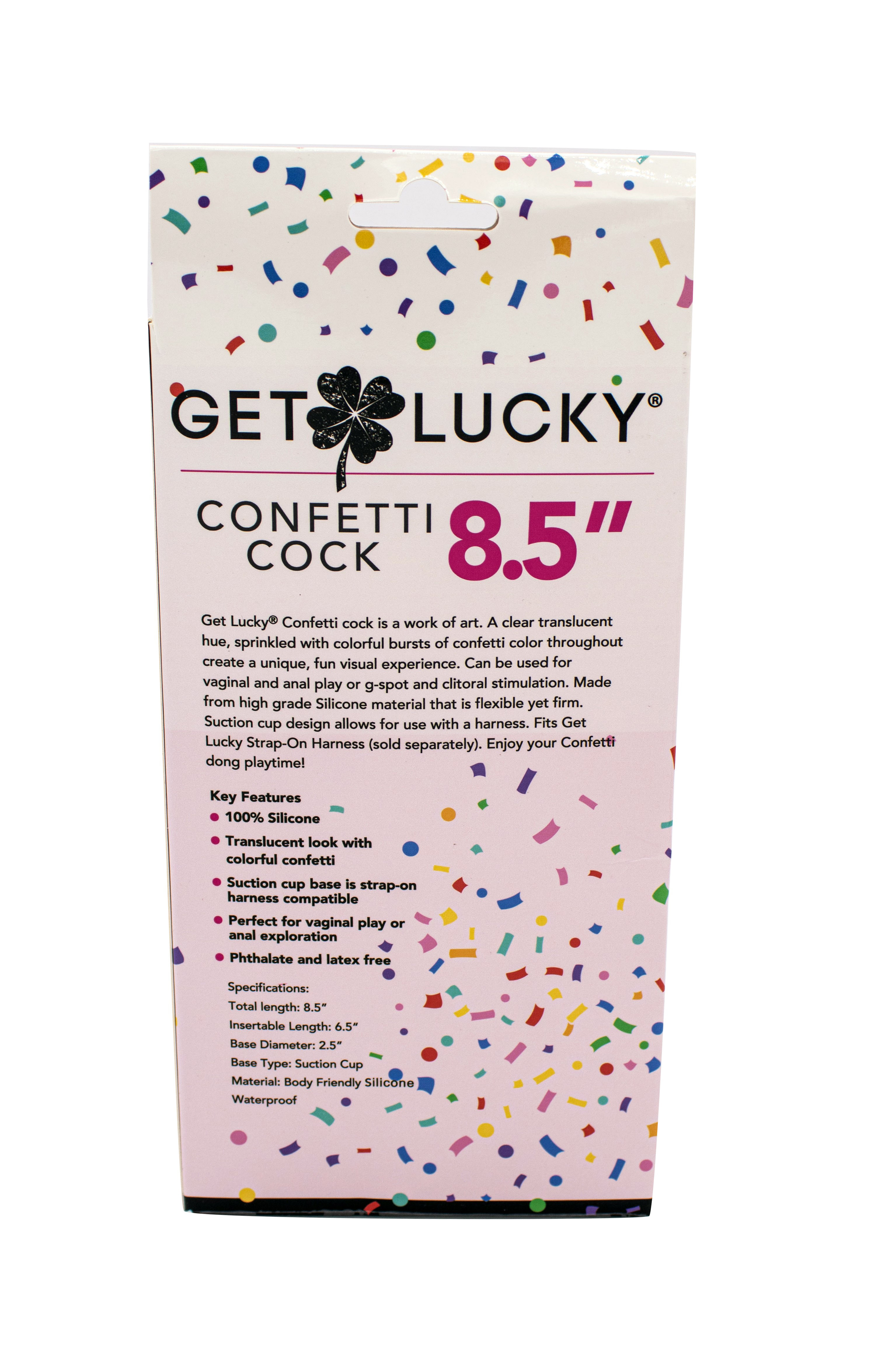 get lucky confetti cock . inch 