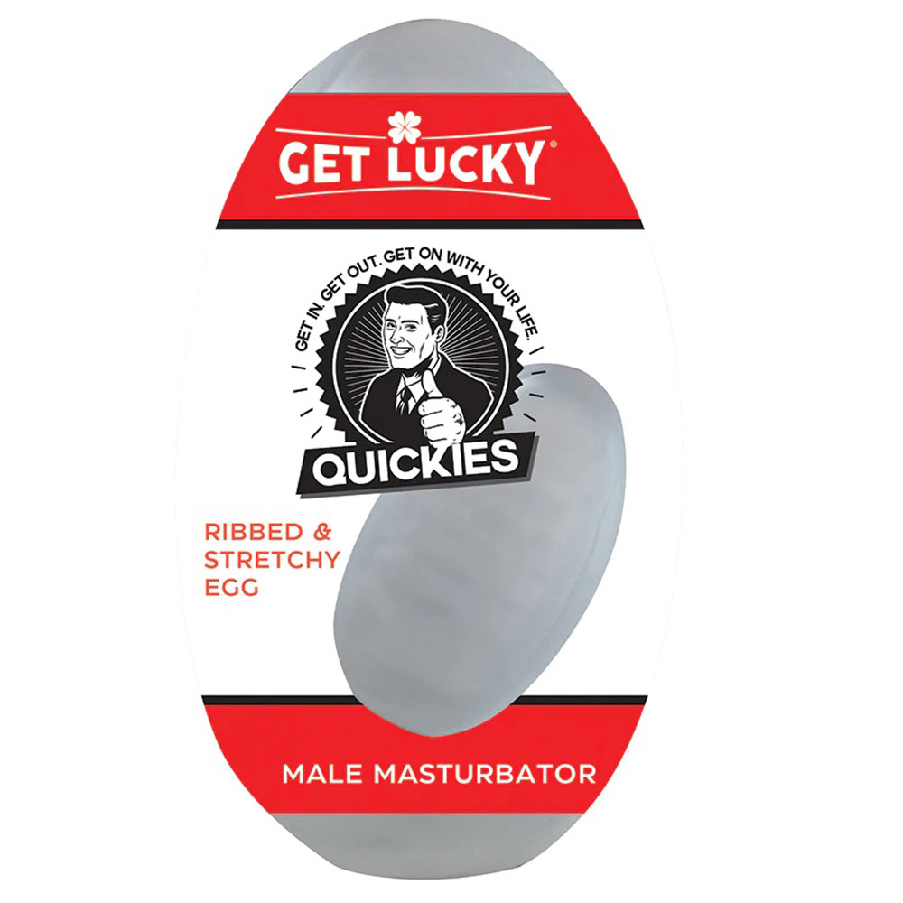 get lucky quickies ribbed and stretchy egg male masturbator 