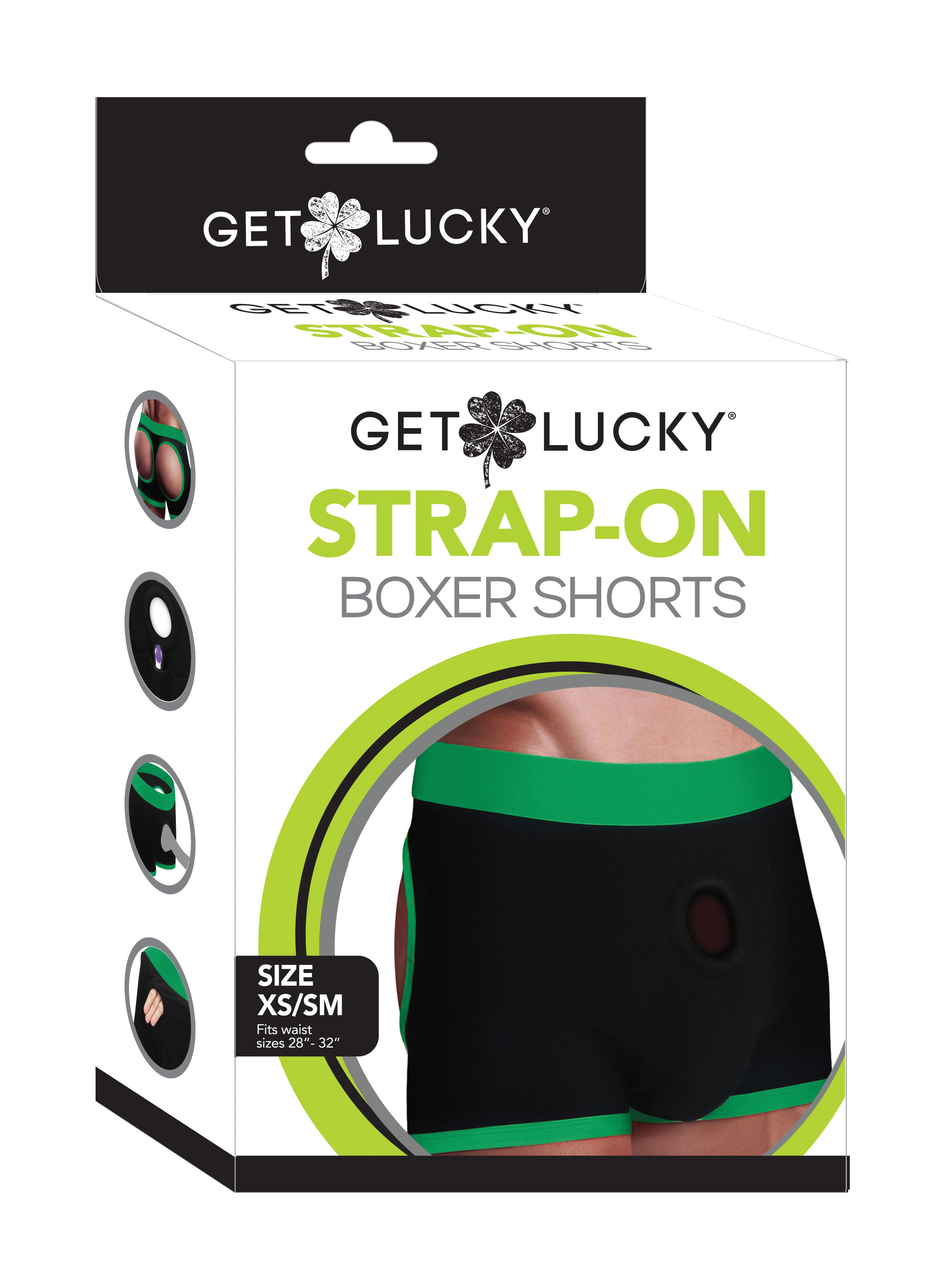 get lucky strap on boxer shorts xsmall small greenblack 