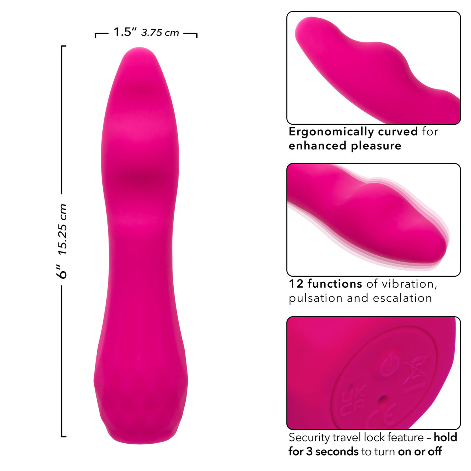 gia curved pleaser pink 