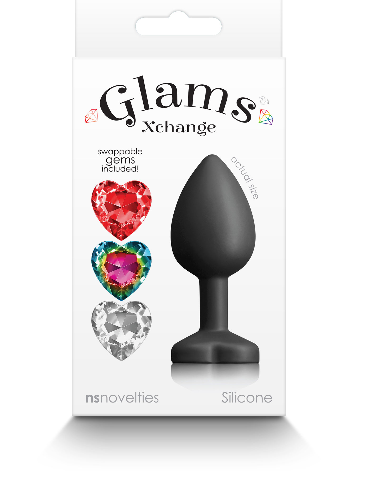 glams xchange heart small black 