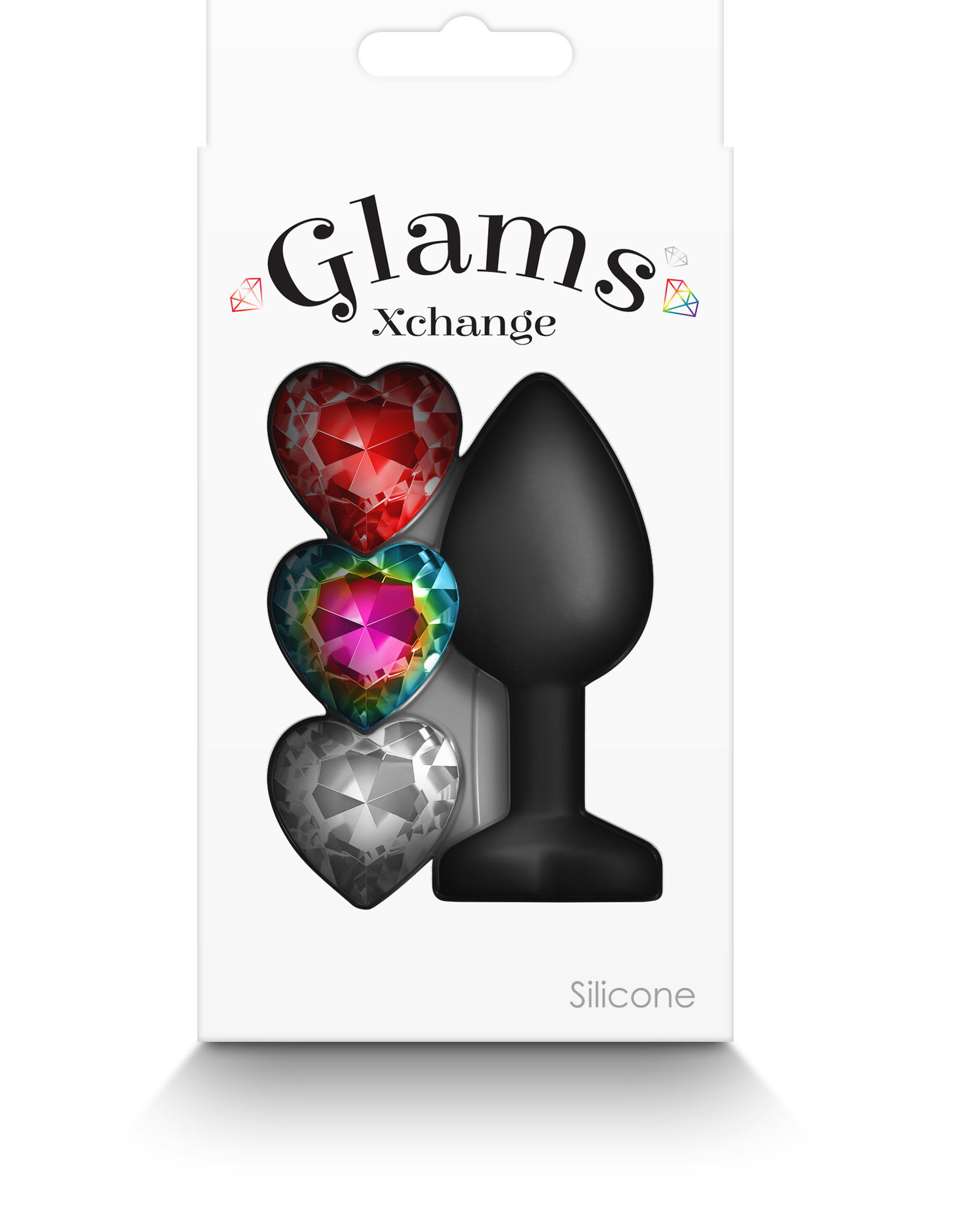 glams xchange heart small black 