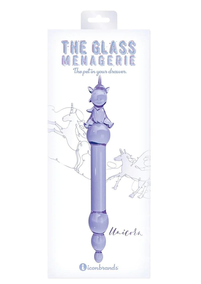 glass menagerie unicorn dildo purple 