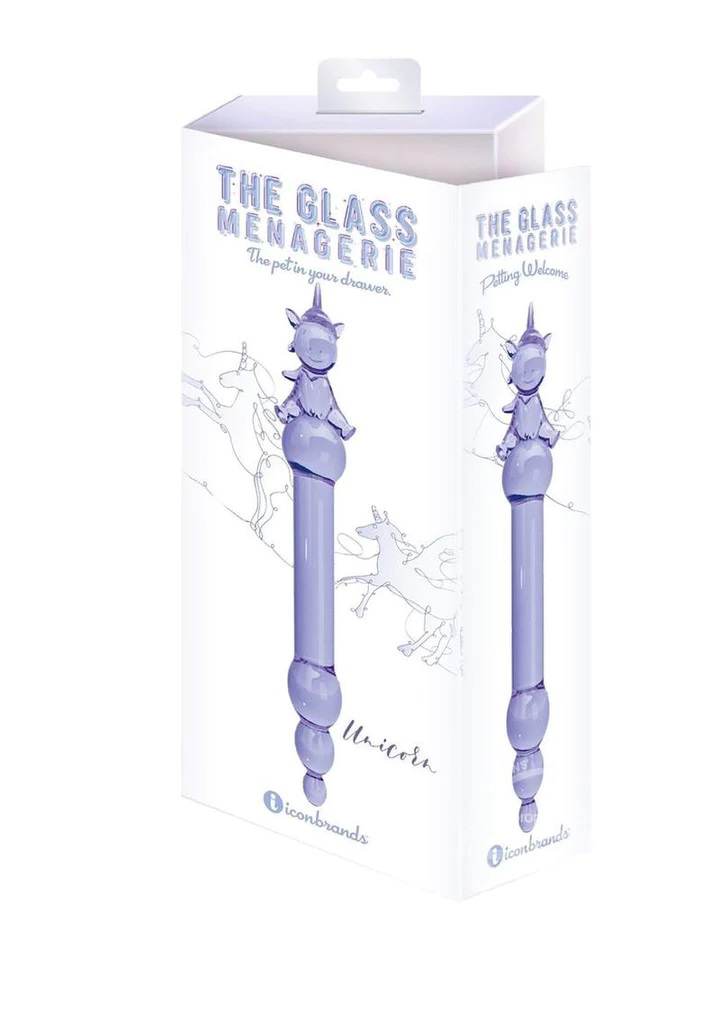 glass menagerie unicorn dildo purple 